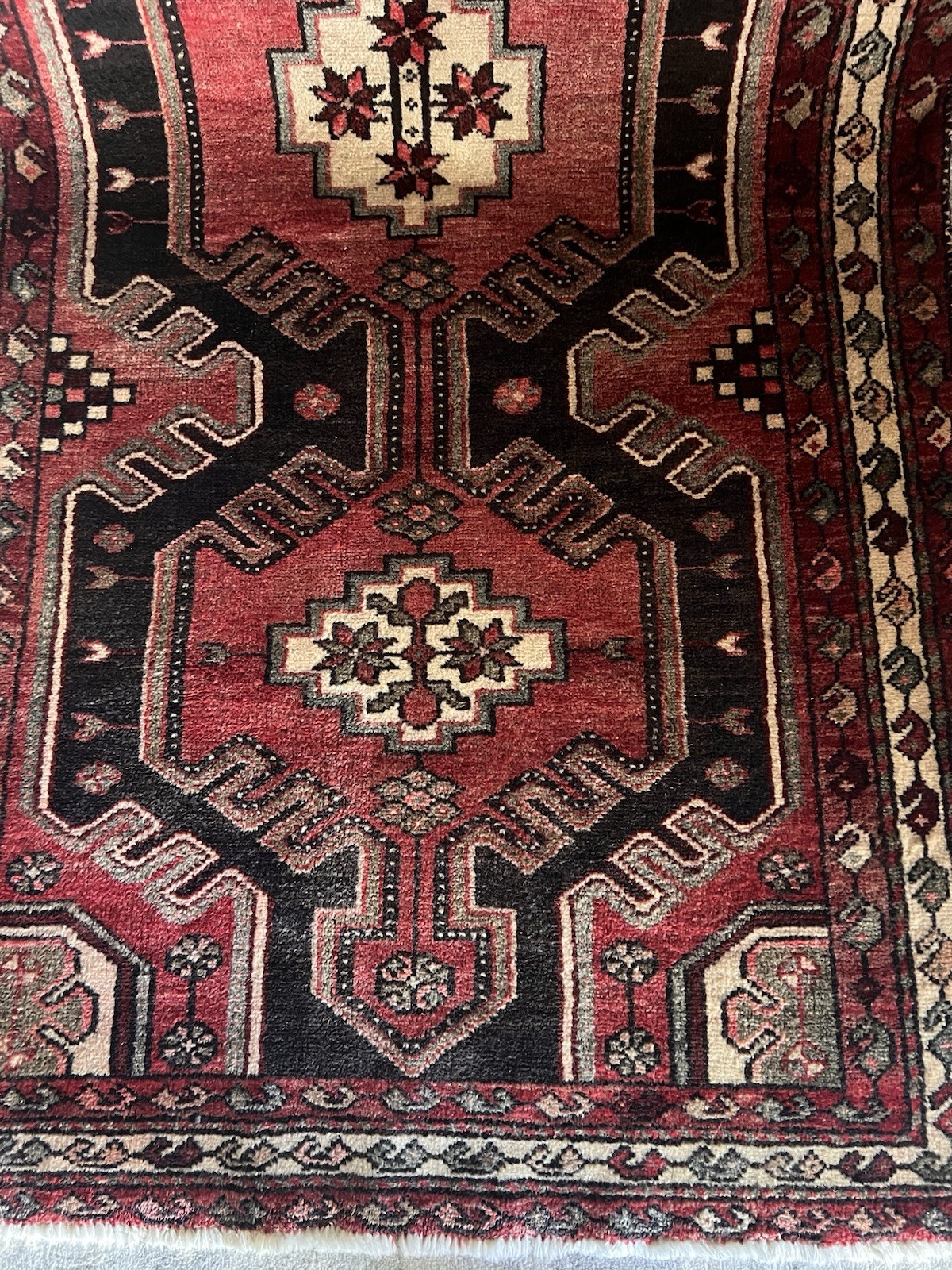 3’5”X9’10” ANTIQUE HANDMADE KAZAK CAUCASUS EARLY 20th CENTURY RUG RUNNER