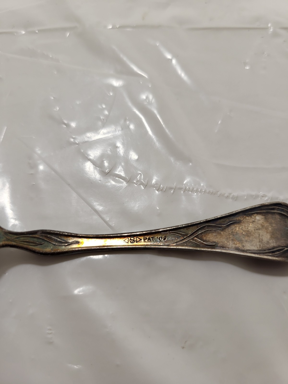 Antique 1909 E. H. H. Smith Silverplate Teaspoon Art Nouveau Floral Pattern △S△