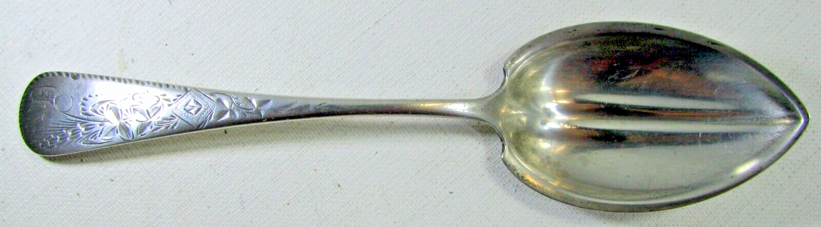 Gorham Sterling Silver Antique Engraved No. 8 Place Spoon D monogram