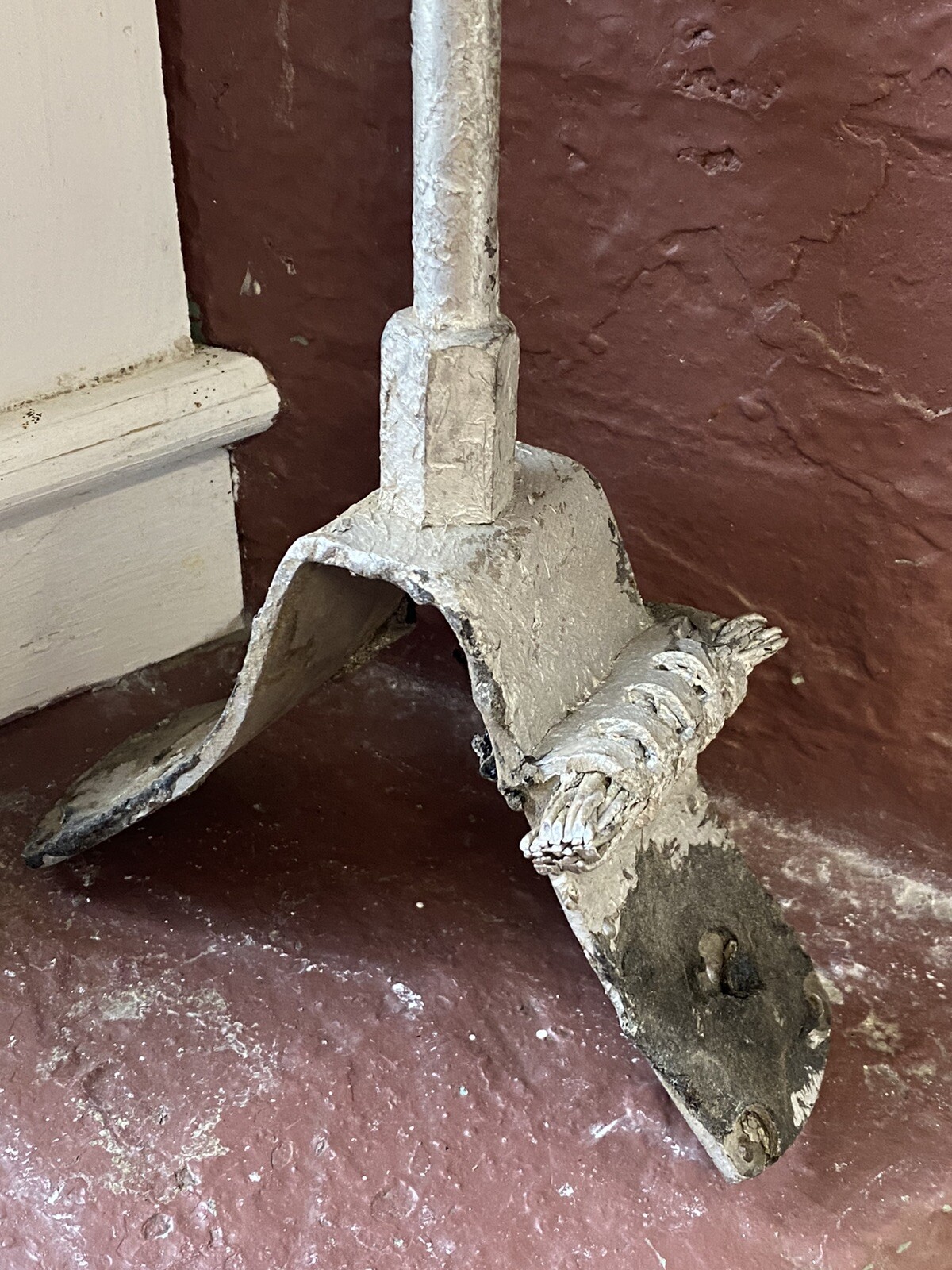 Vintage ALUMINUM Lightning Rod & Bracket, Functional, Interior Design Accent