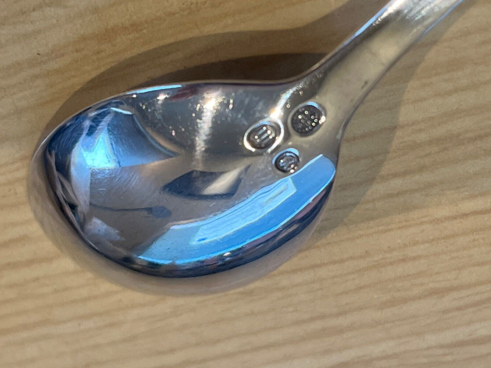 Georg Jensen Rope Solid Sterling Silver Tea Spoon 5″ 1930 3 Castles Makers mark
