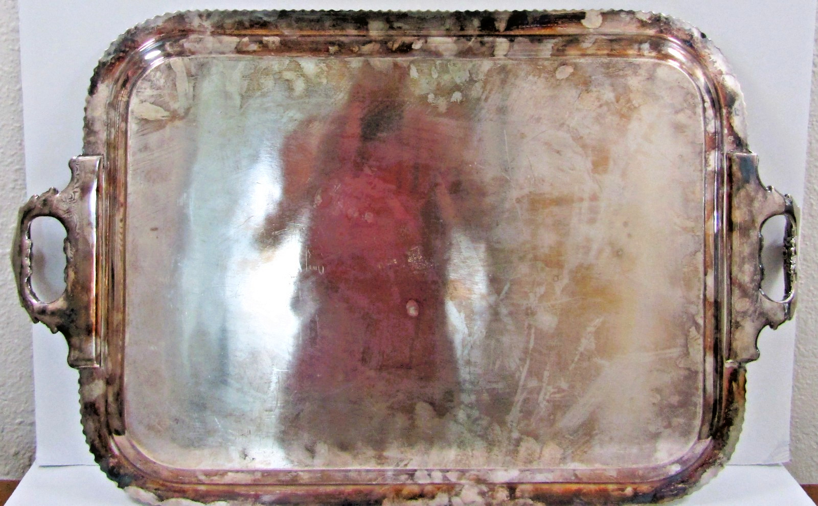 Old Sheffield Rectangular Butler Tray Gadrooned Edge 1840s