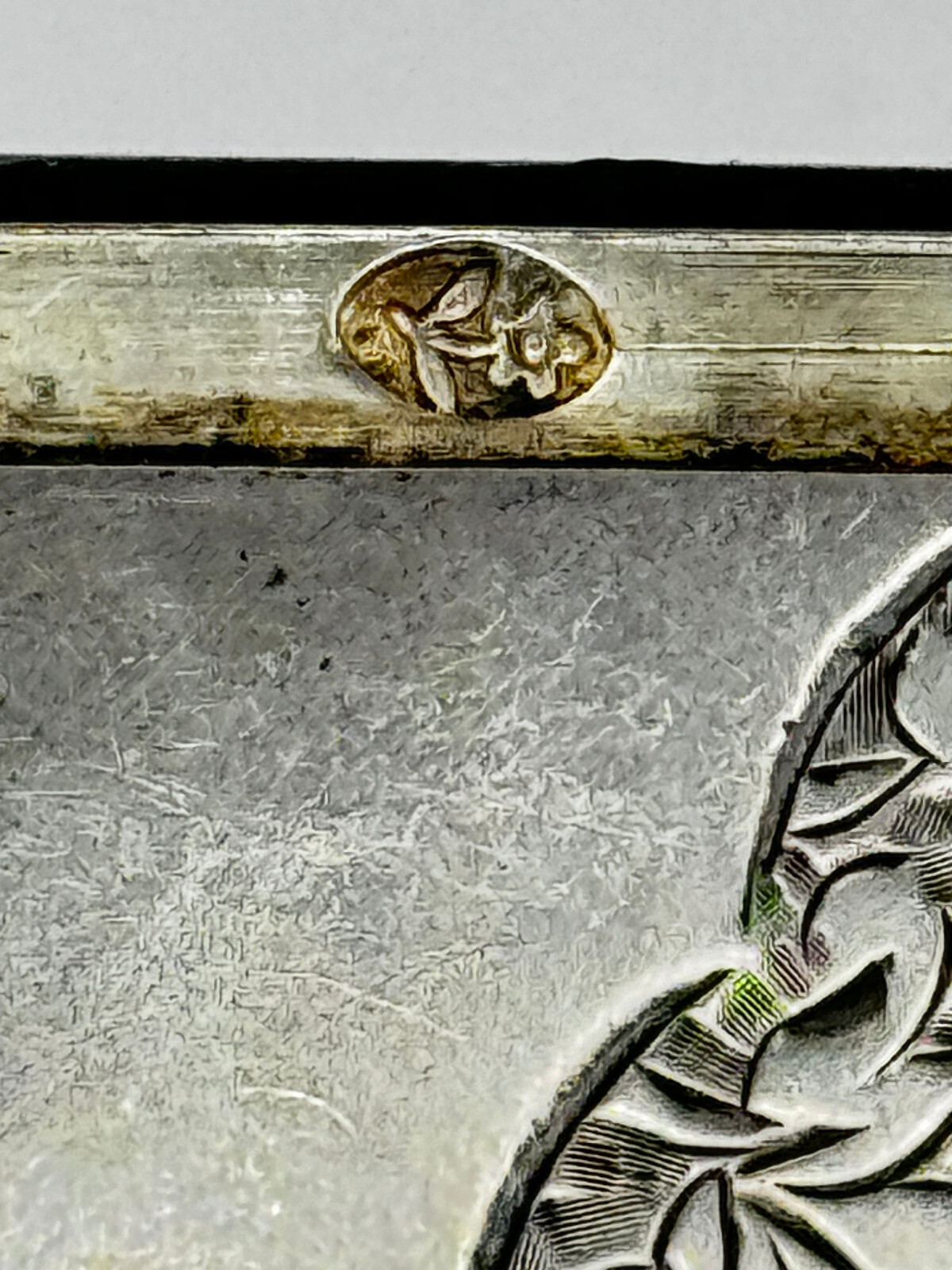 Match Safe Vesta Case Sterling Silver flower JNB hallmark engraved 30 Grams