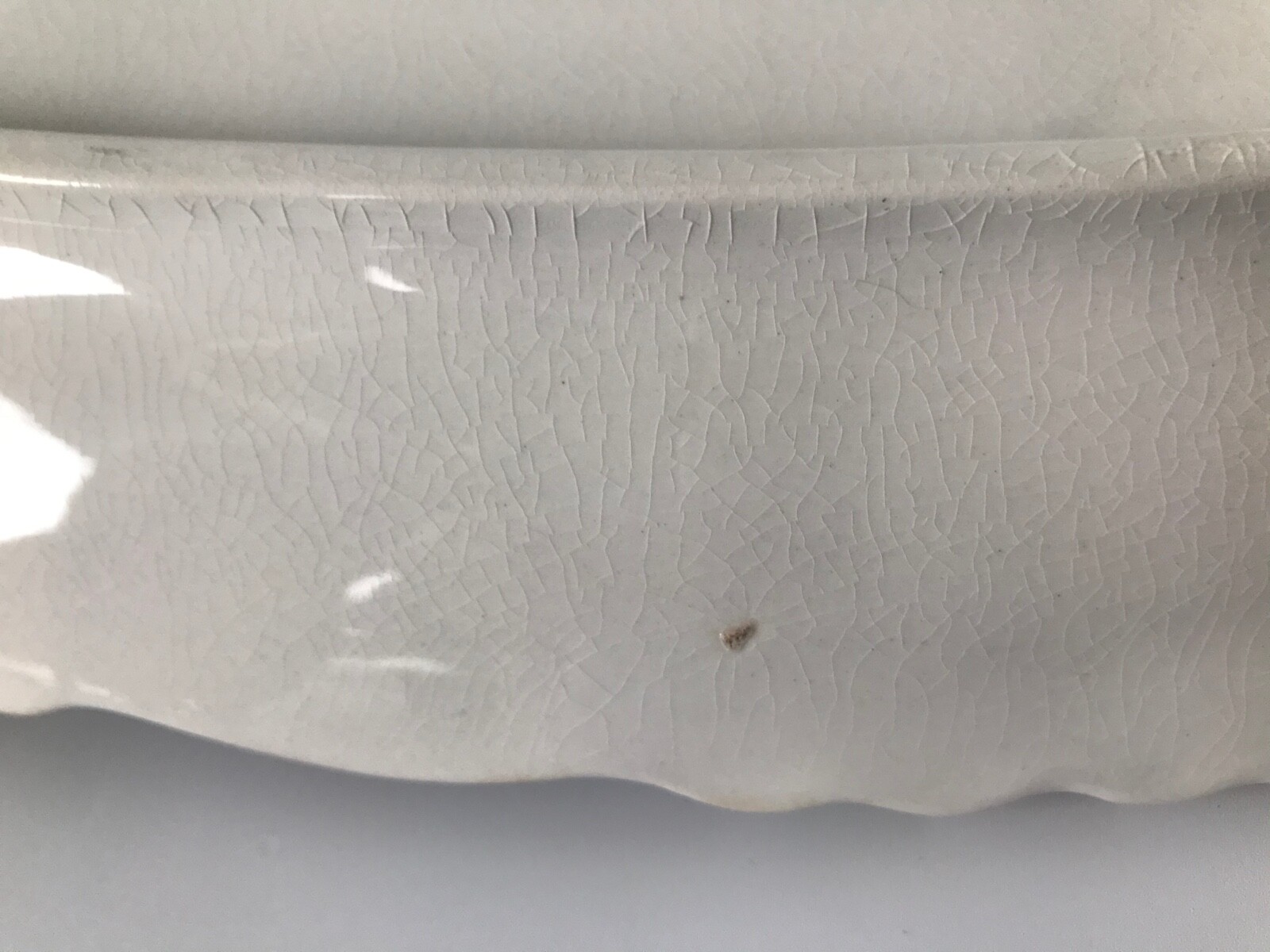 Antique Sterling China Hand Painted Artist Signed Fish Platter w/ Gold Edge