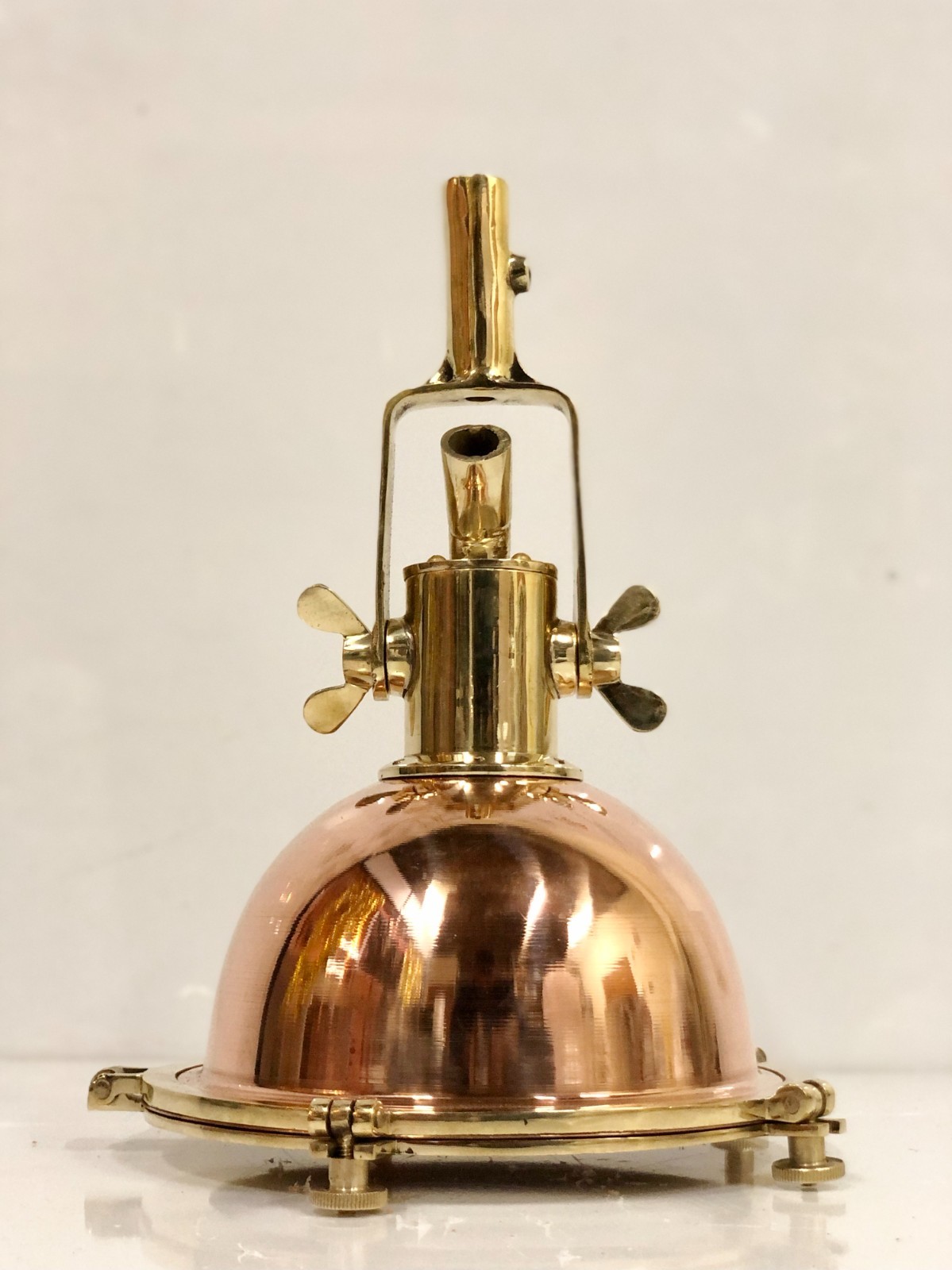 Copper & Brass Maritime Ceiling Hanging Pendant Fixture for Elegant Home Décor