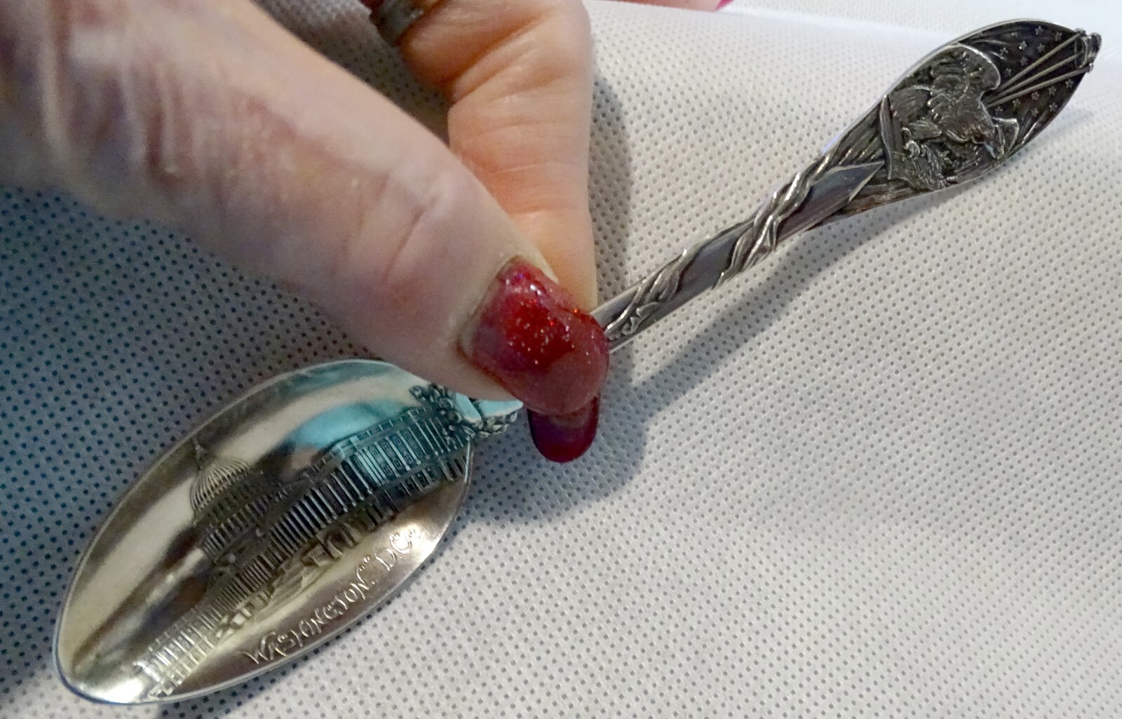 Washington D.C. Capitol Building 6″ Sterling Souvenir Spoon= 1 ounce