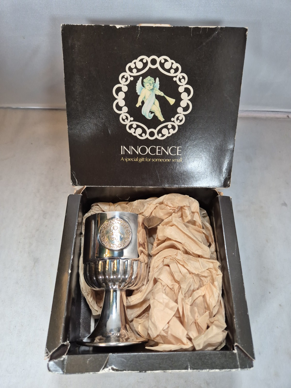 Falstaff “Innocence” Silver Plated Children’s Goblet – Cherub – Boxed