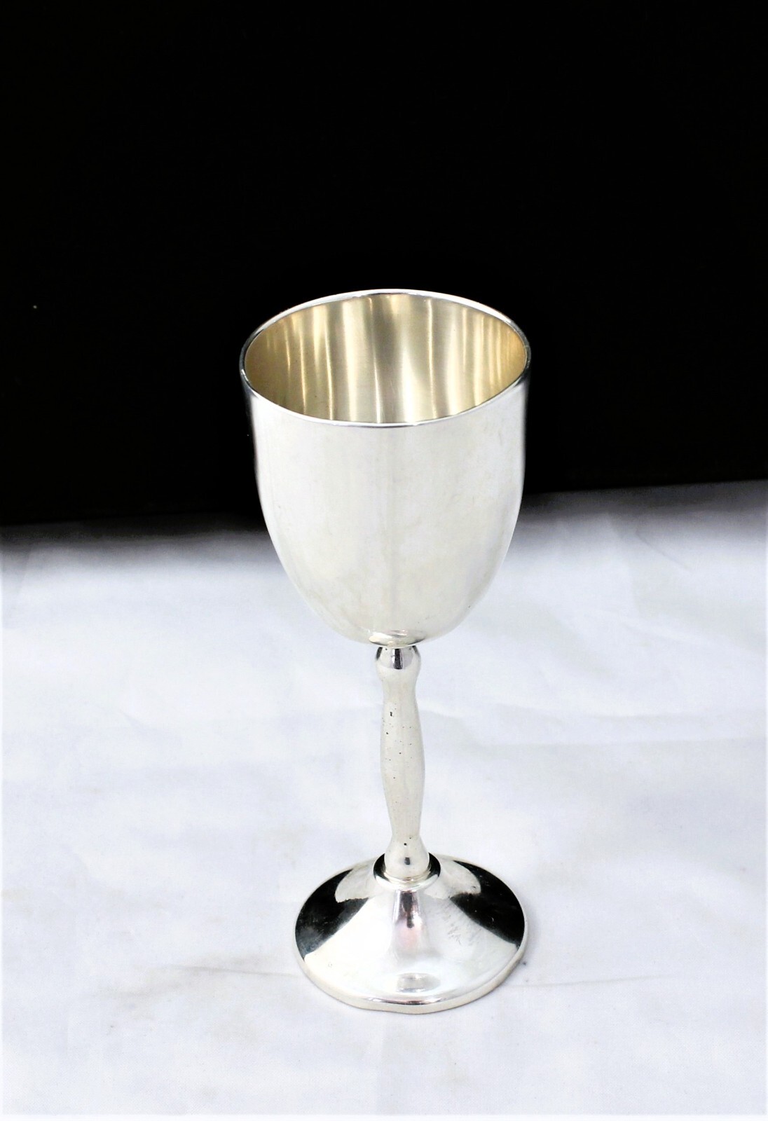 Vintage Solid Sterling Silver Miniature 4 Inch Stemmed Pedestal Cordial Goblet