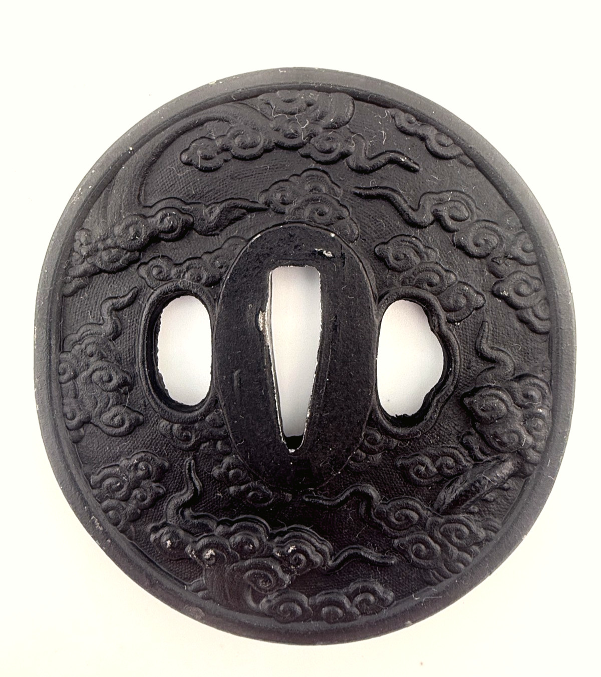 Japanese Samurai Sword Tsuba Dragon Design Alloy Metal Guard Replica Katana NEW