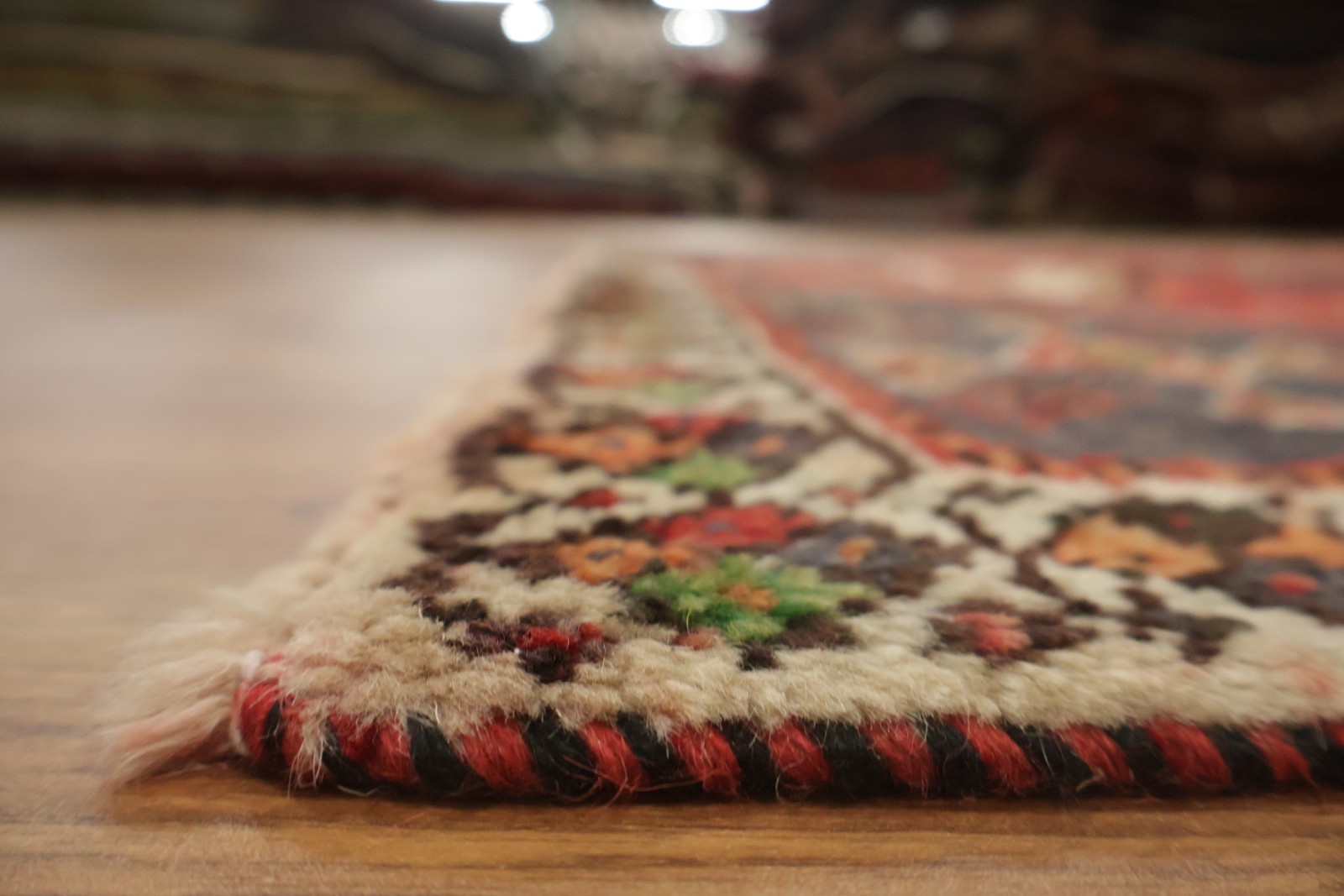 Traditional Red Area Rug 5×8 Handmade Wool Geometric Vintage for Any Room