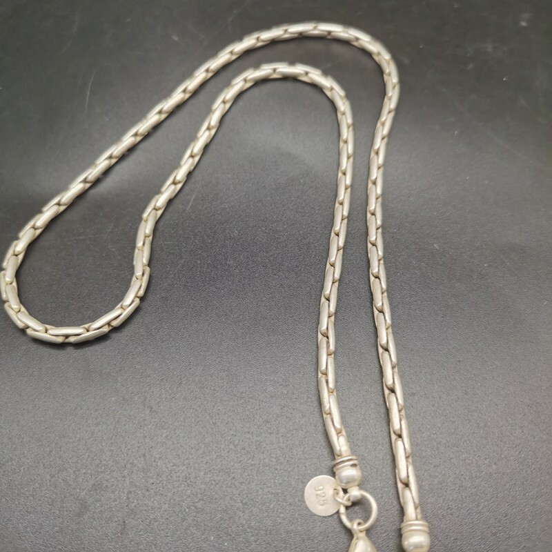 58Cm Collection Exquisite Chinese Silver Handmade Necklace Handicrafts