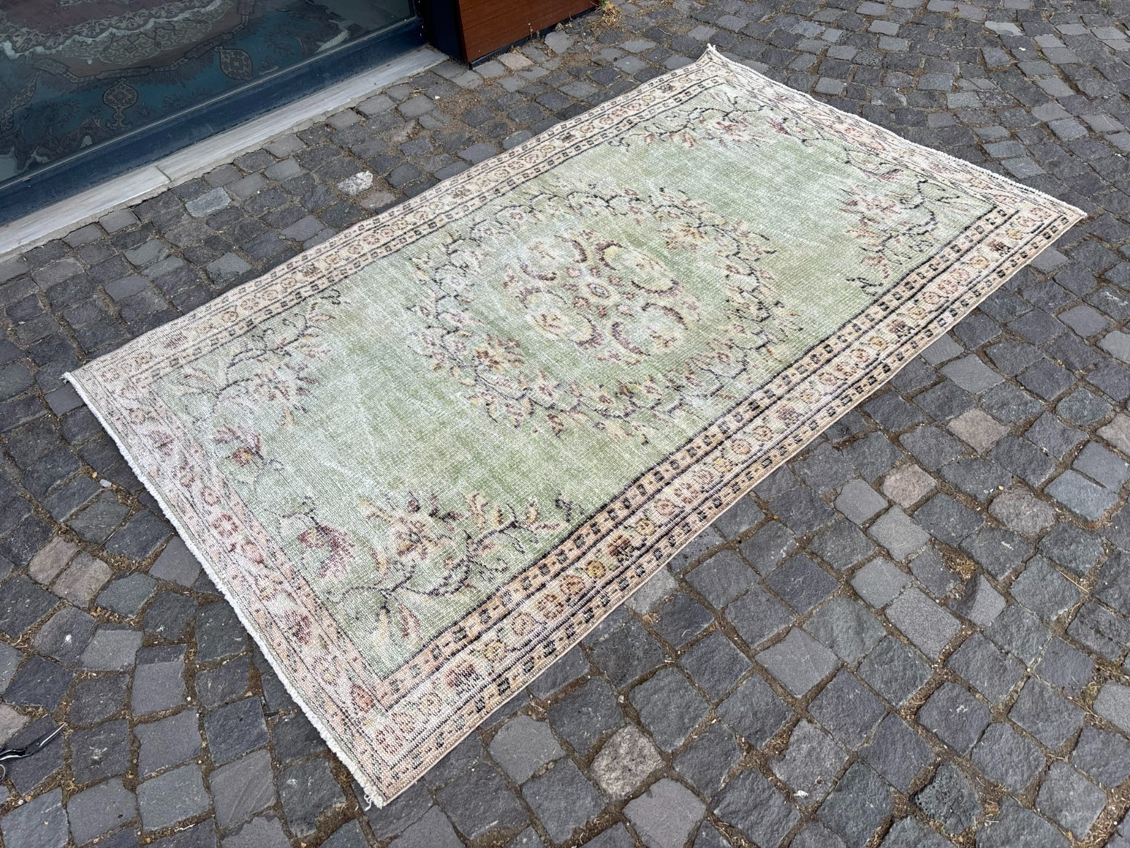 Wool rug, Area rug, Vintage rug, Turkish rug, Bohemian rug 4,5 x 7,4 ft