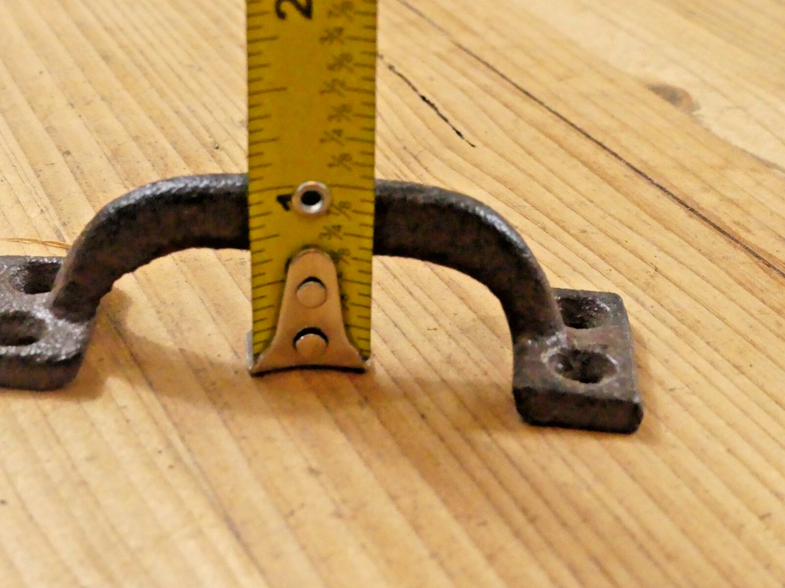 25 CAST IRON HANDLES RUSTIC DRAWER PULLS SMALL 3 5/8″ KITCHEN CABINET WINDOW