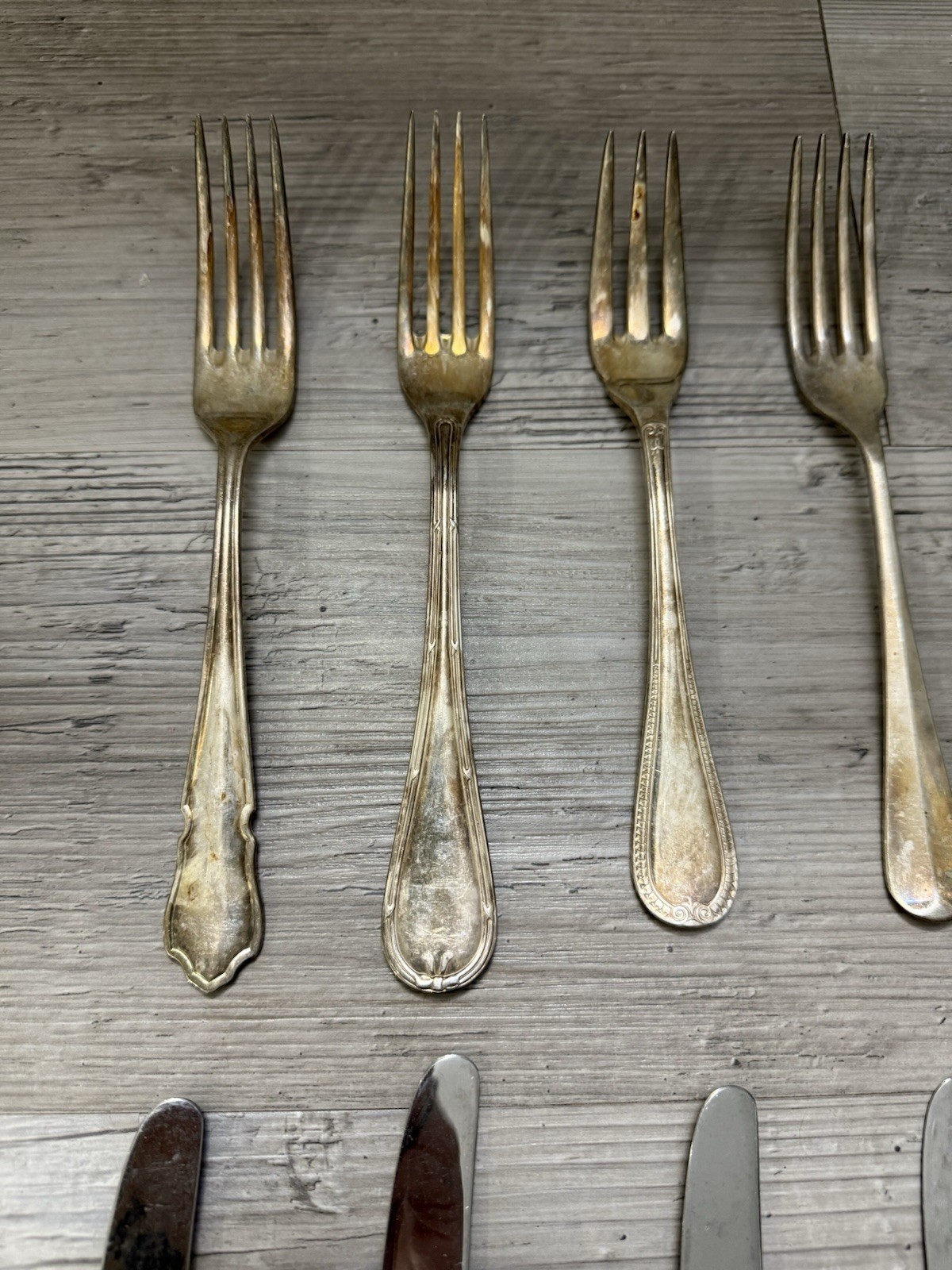 Vittage A1 Sheffield England Royal Doulton 12pc Mixed Set Forks/Knives