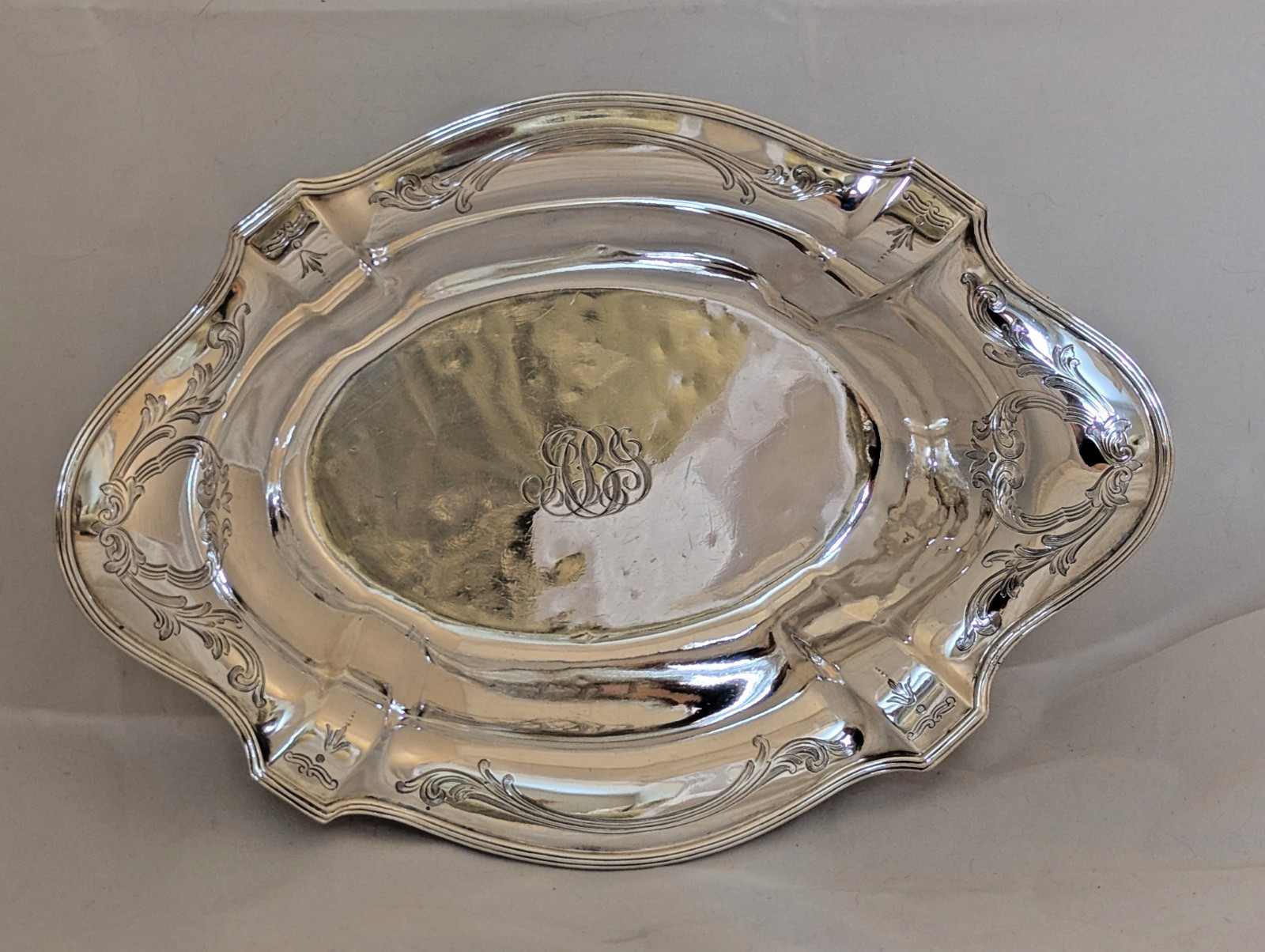 Gorham Sterling Silver ENGRAVED Plymouth Vegetable or Serving Bowl 328g