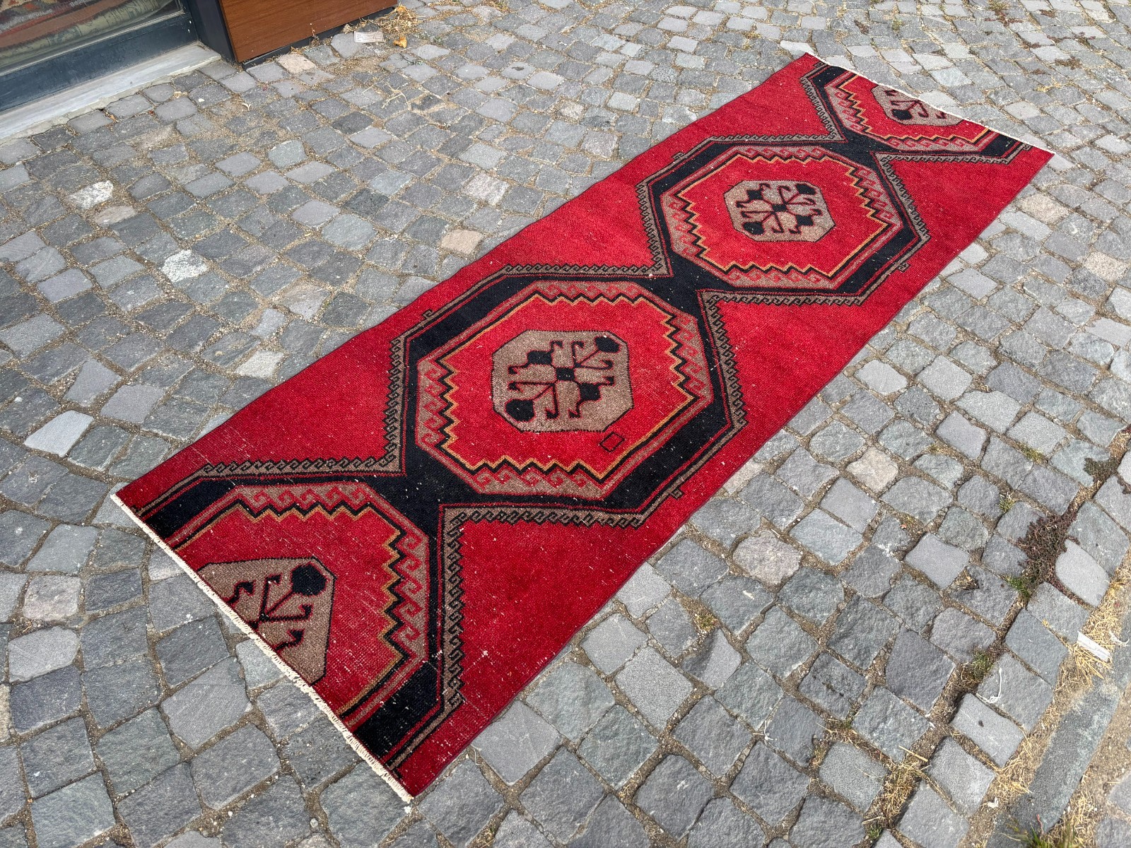 Bohemian rugs, Runner rug, Handmade, Turkish rug, Vintage, Wool | 2,9 x 8,4 ft