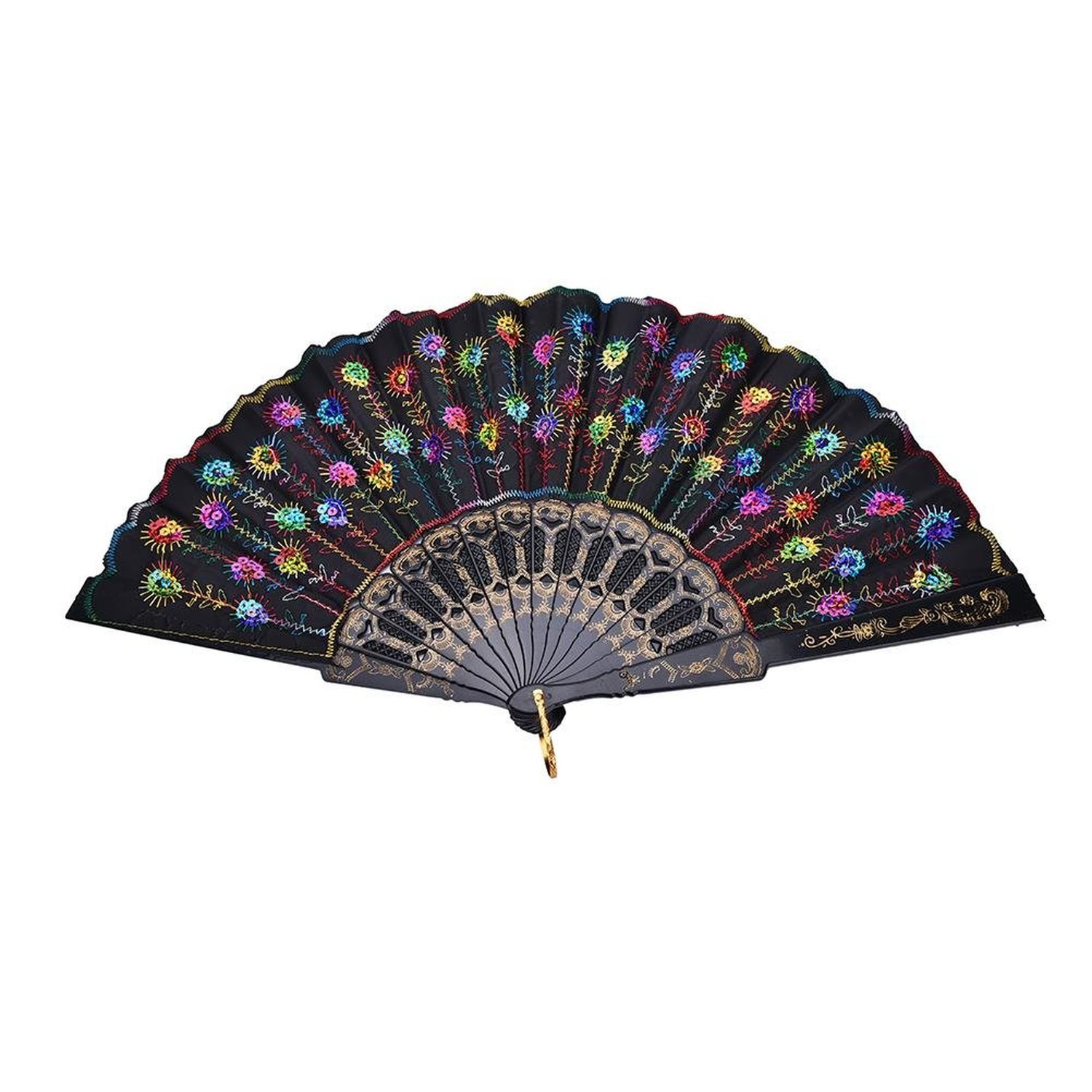 10 PCS Peacock Hand Fans, Spanish Folding Hand Fan, Vintage Dancing Party Fan…