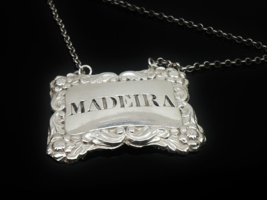 Scottish Provincial Silver MADEIRA Decanter Label, Alex Cameron, Dundee c.1820