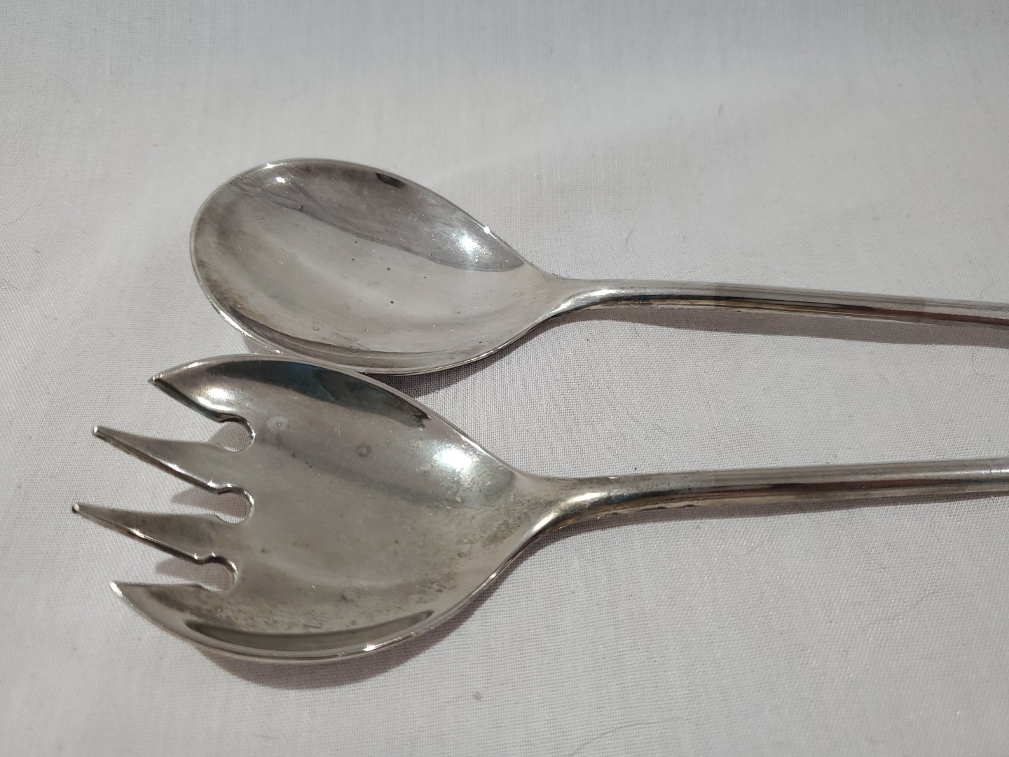Silverplated Serving Fork And Spoon Made In Italy 9″