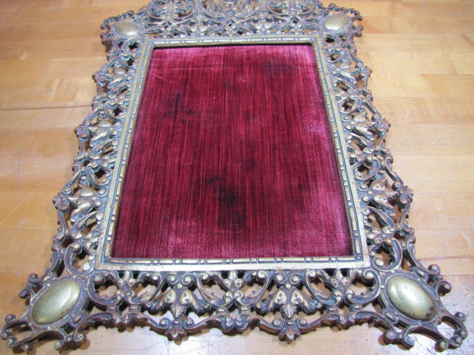 19c DEVIL Decorative Arts Bronze Frame Picture Mirror Artwork Tiffany Paris