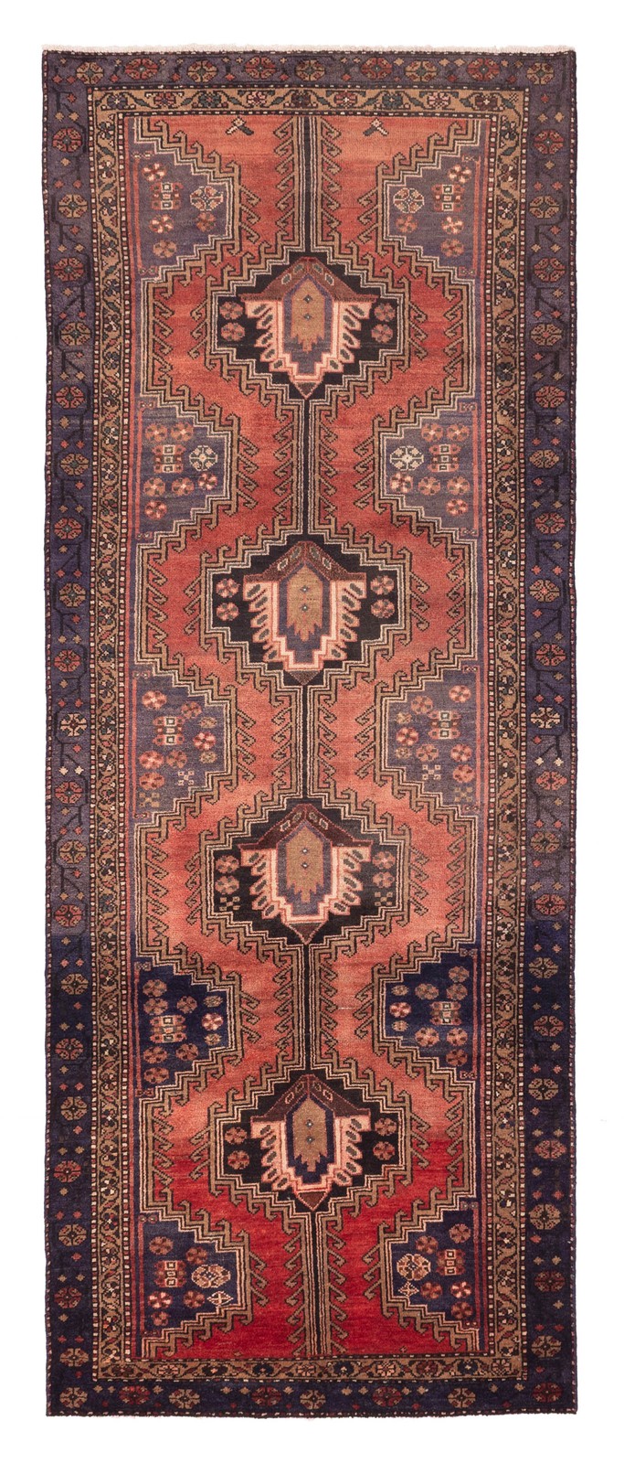 Traditional Vintage Hand-Knotted Area Rug 4’0″ x 10’6″ Oriental Wool Carpet