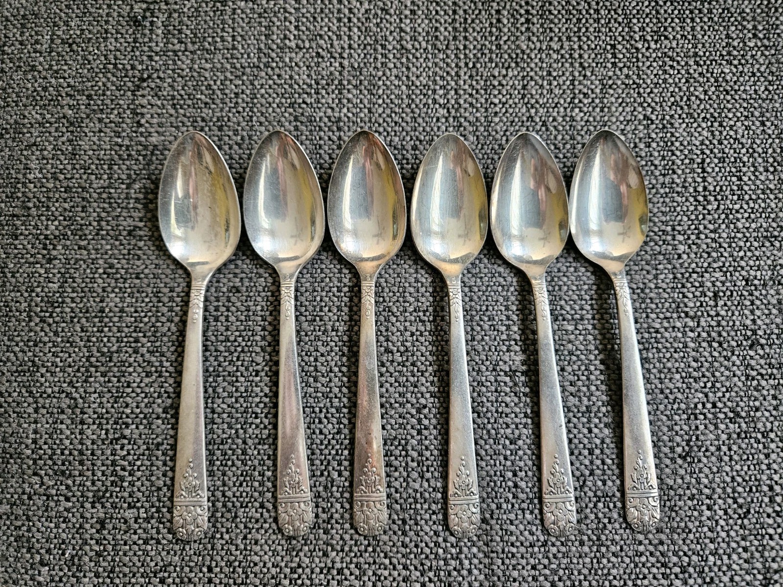 6-Oneida Ltd Tea Spoons Simeon L & George H Rogers Company, Margate Arcadia