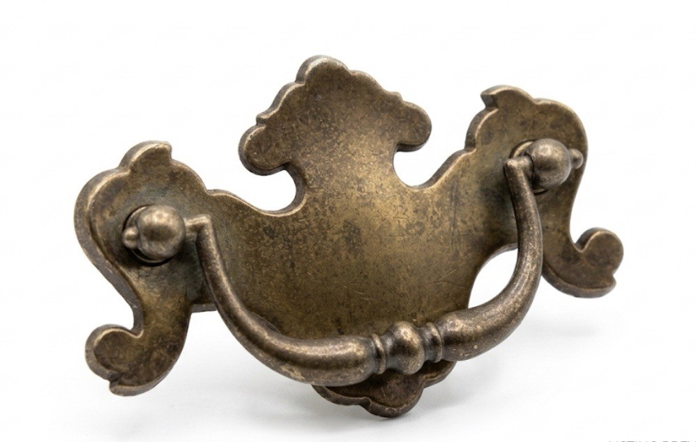 Dark Patina Brass 3” CC Handle Bail Drawer Pull Ethan Allen Heirloom CRP VTG