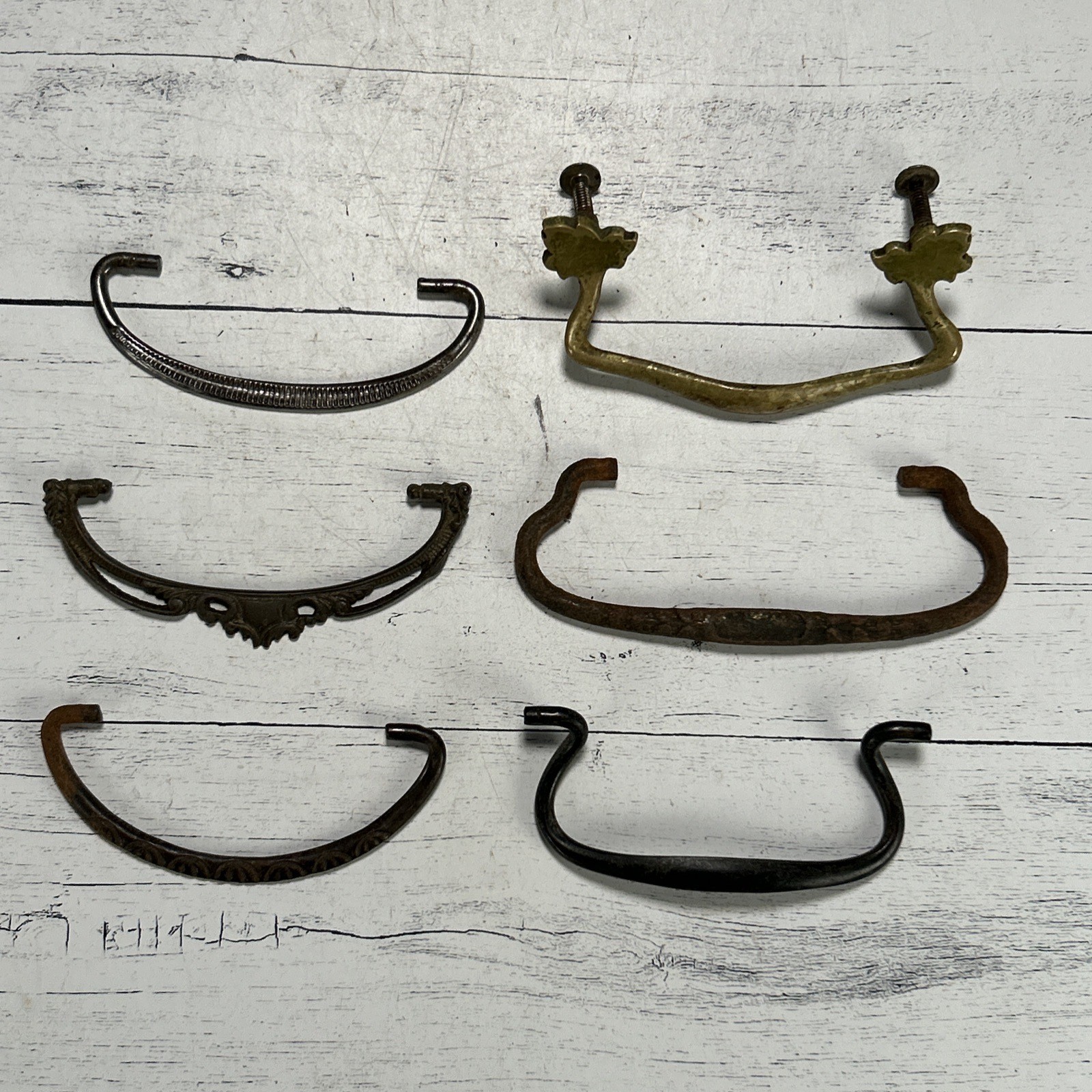 Antique Drawer Pull Bails Lot Brass Cast Iron Steel Victorian Eastlake Assorted