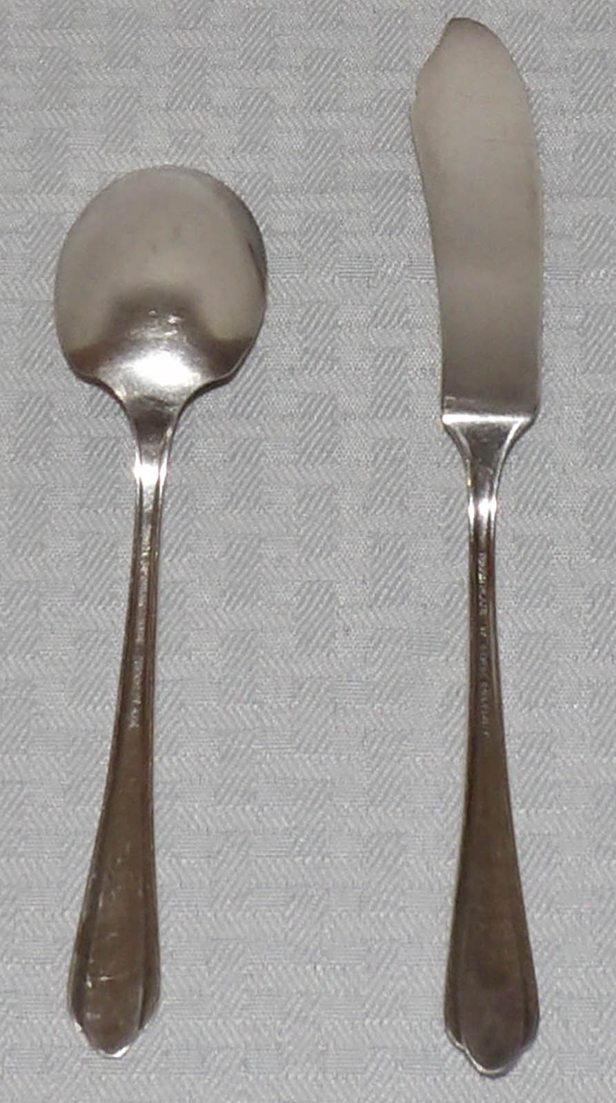 Oneida 1932 June Nursery Tudor Silverplate Sugar Spoon & Master Butter Knife
