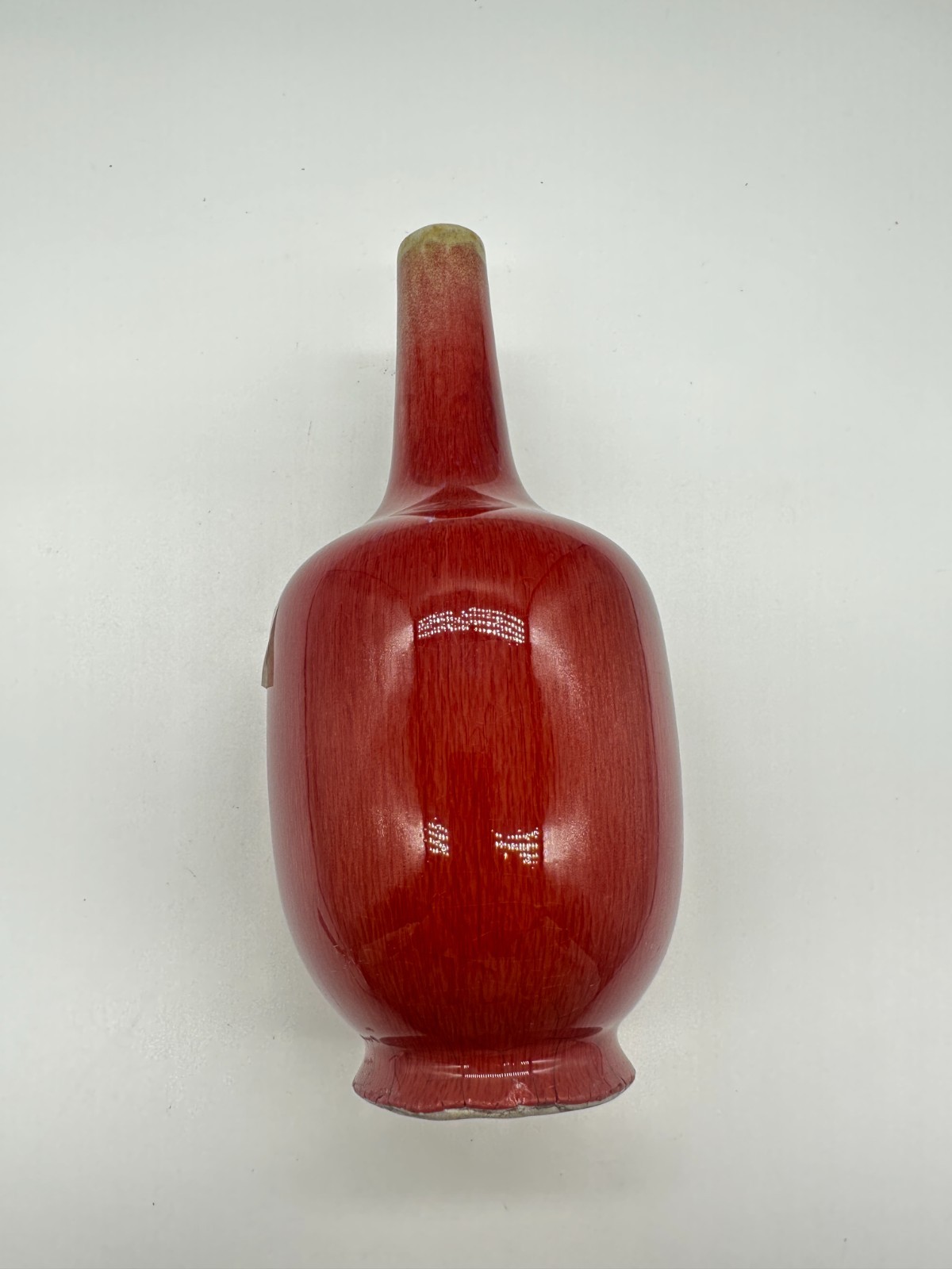 18th Century Red-Glazed Bottle Vase
