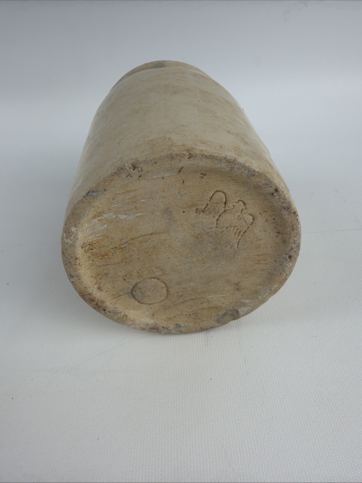 Antique Primitive Stoneware Preserve Jar Crock Rare Eagle Mark Pottery 4.5”