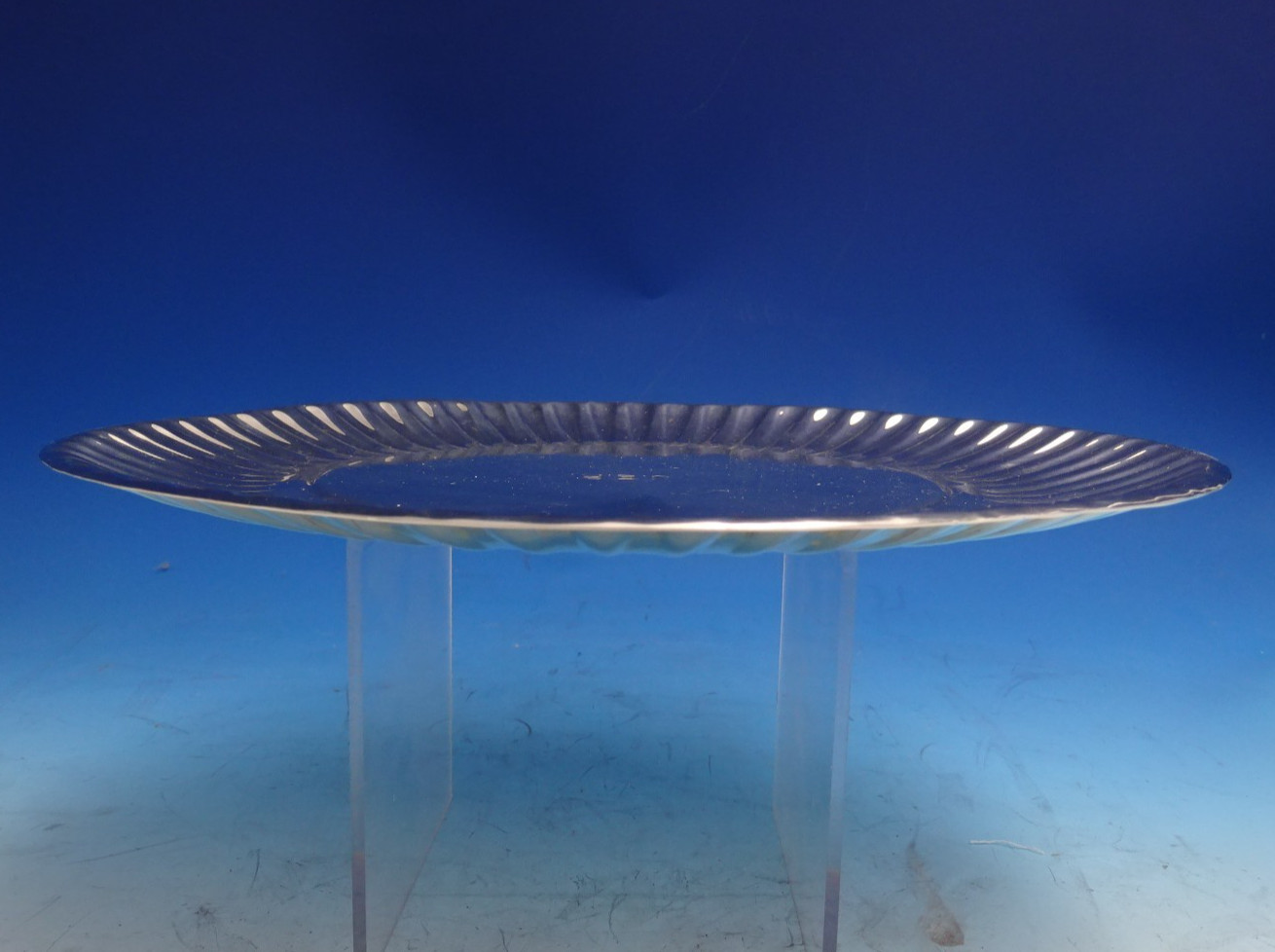 Tiffany and Co Sterling Silver Plate (Paper Plate Style) 3/8″ x 8 1/2″ (#8612)