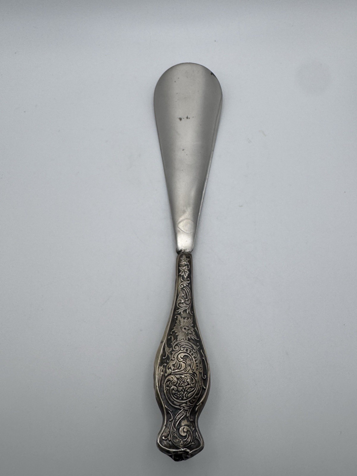 Antique Ornate Sterling Silver Shoe Horn See Photos