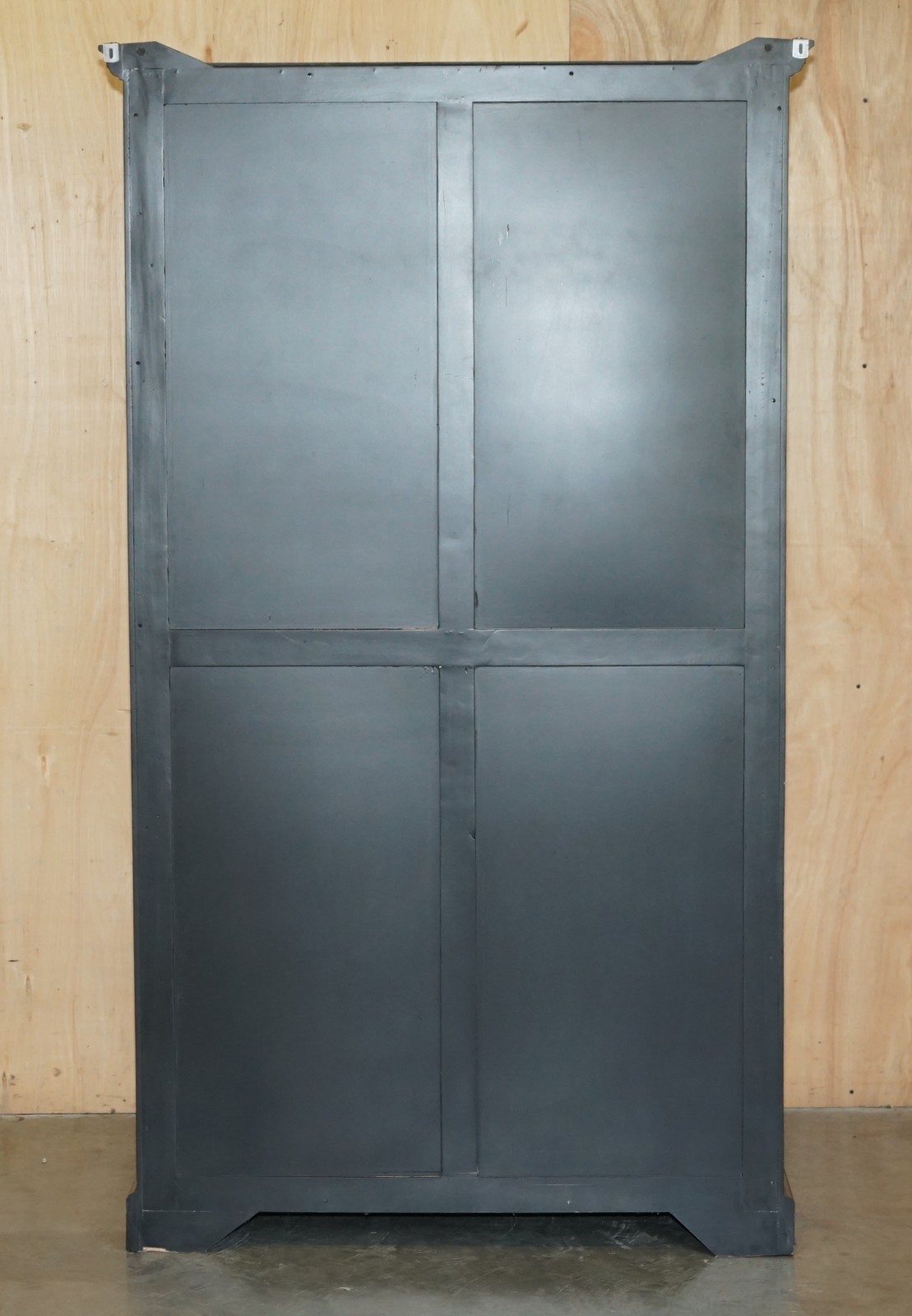 JULIAN CHICHESTER EBONISED WITH MIRRORED DOORS HOUSEKEEPERS STORAGE CUPBOARD