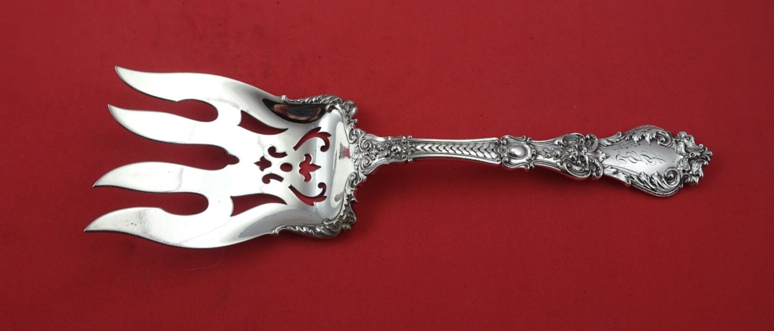 Henry II by Gorham Sterling Silver Fish Serving Fork 4-Tine Pierced 9″