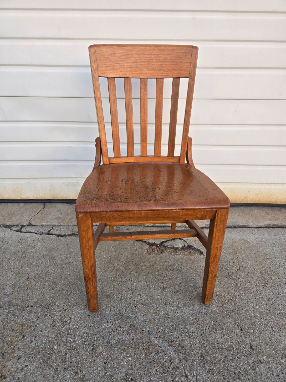 1920s Solid Oak Office Chair by W.H. Gunlocke Chair Co