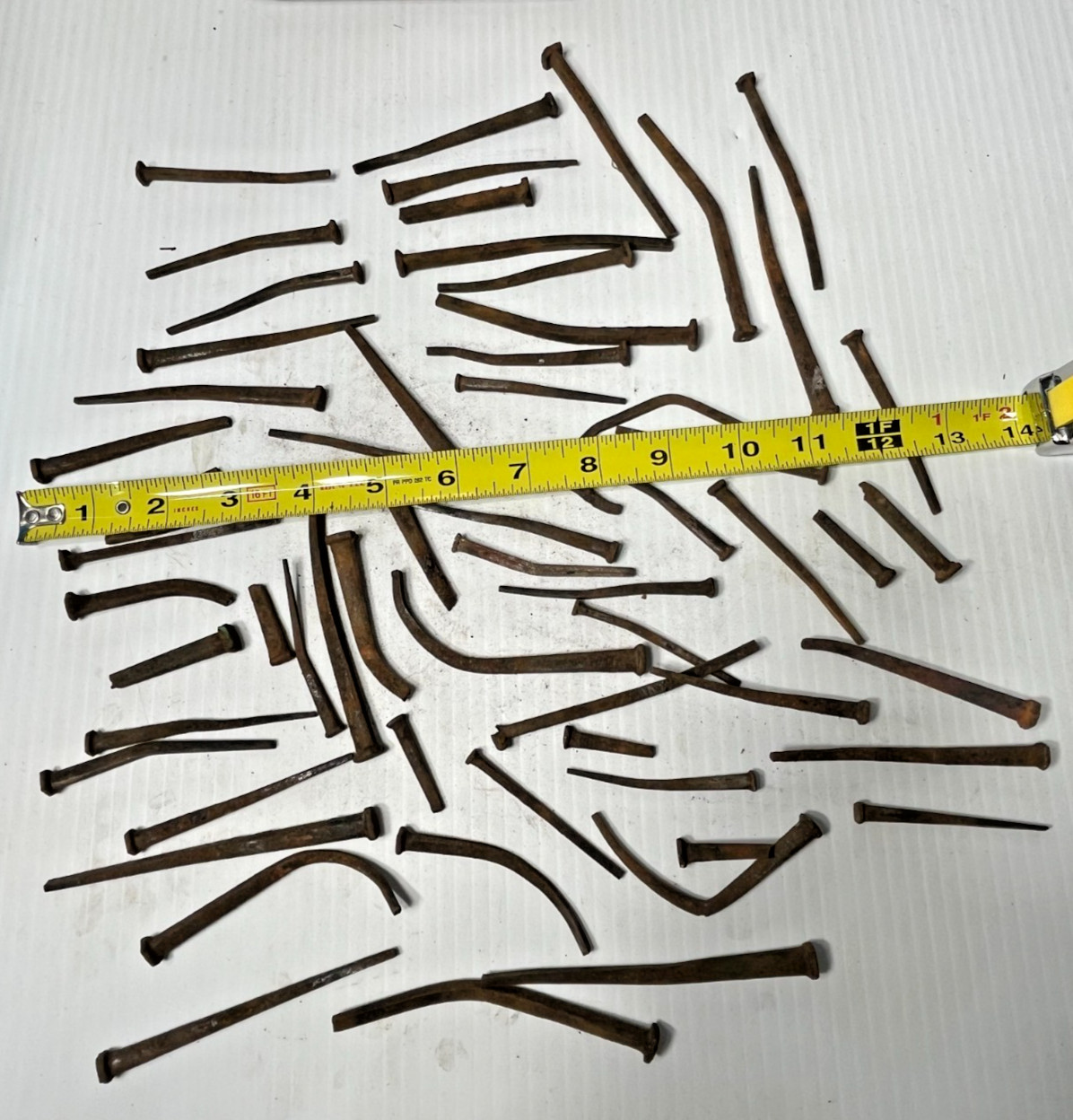 Lot of Square Head Nails Antique Different lengths 1.5 lbs