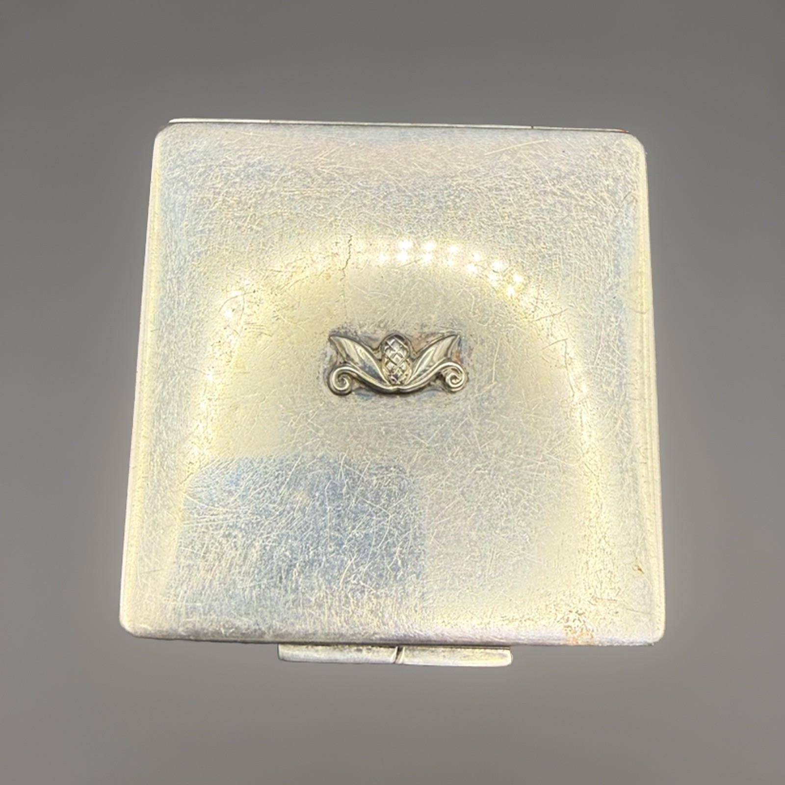 Vintage Acorn GEORG JENSEN Attributed Sterling Silver Compact No Mirror 58G, S4