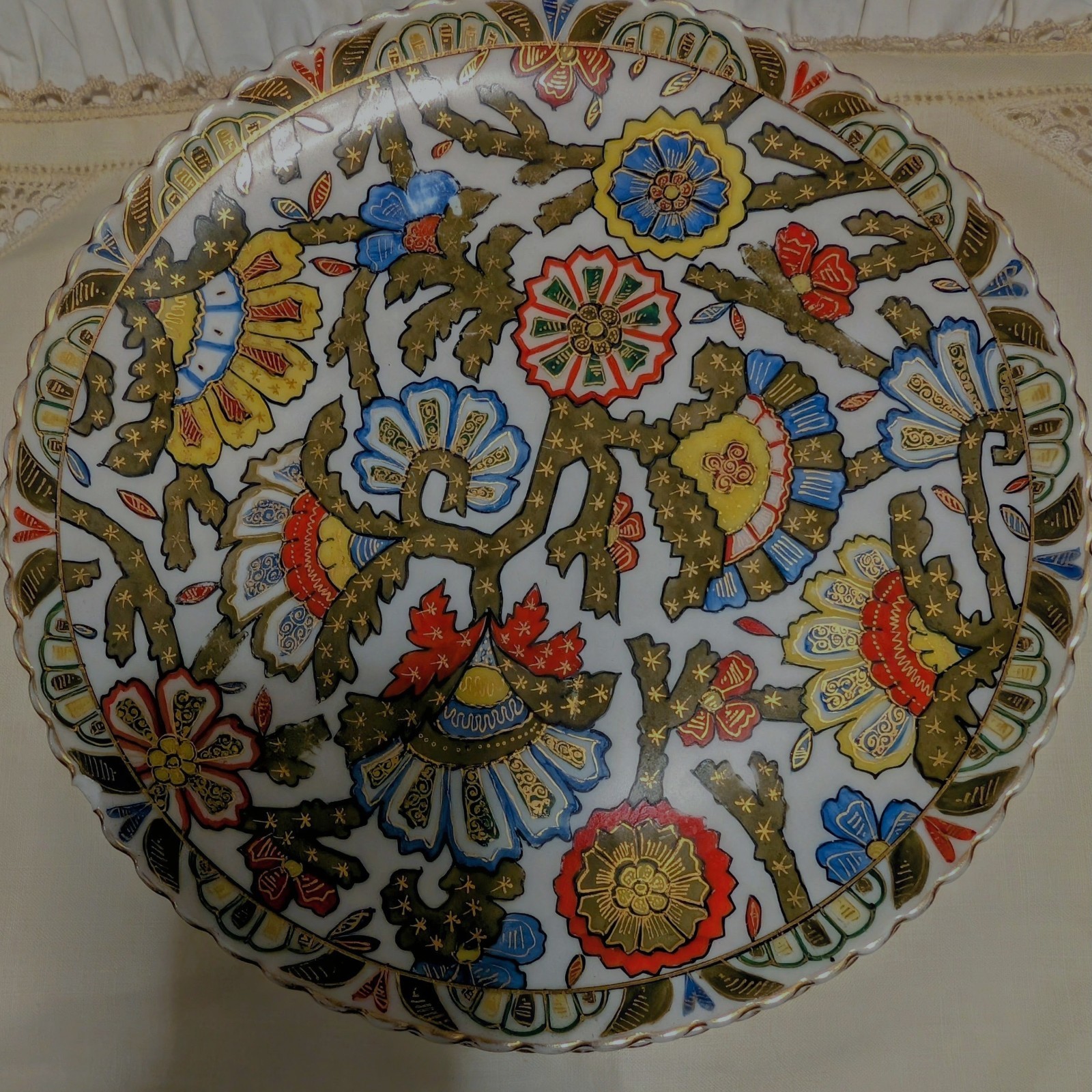 6 Antique Vienna beehive mark hand Painted Plates