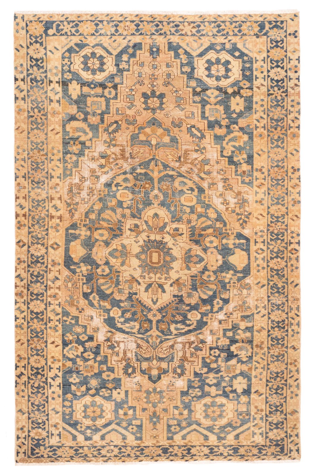 Traditional Vintage Hand-Knotted Area Rug 6’1″ x 9’10” Oriental Wool Carpet