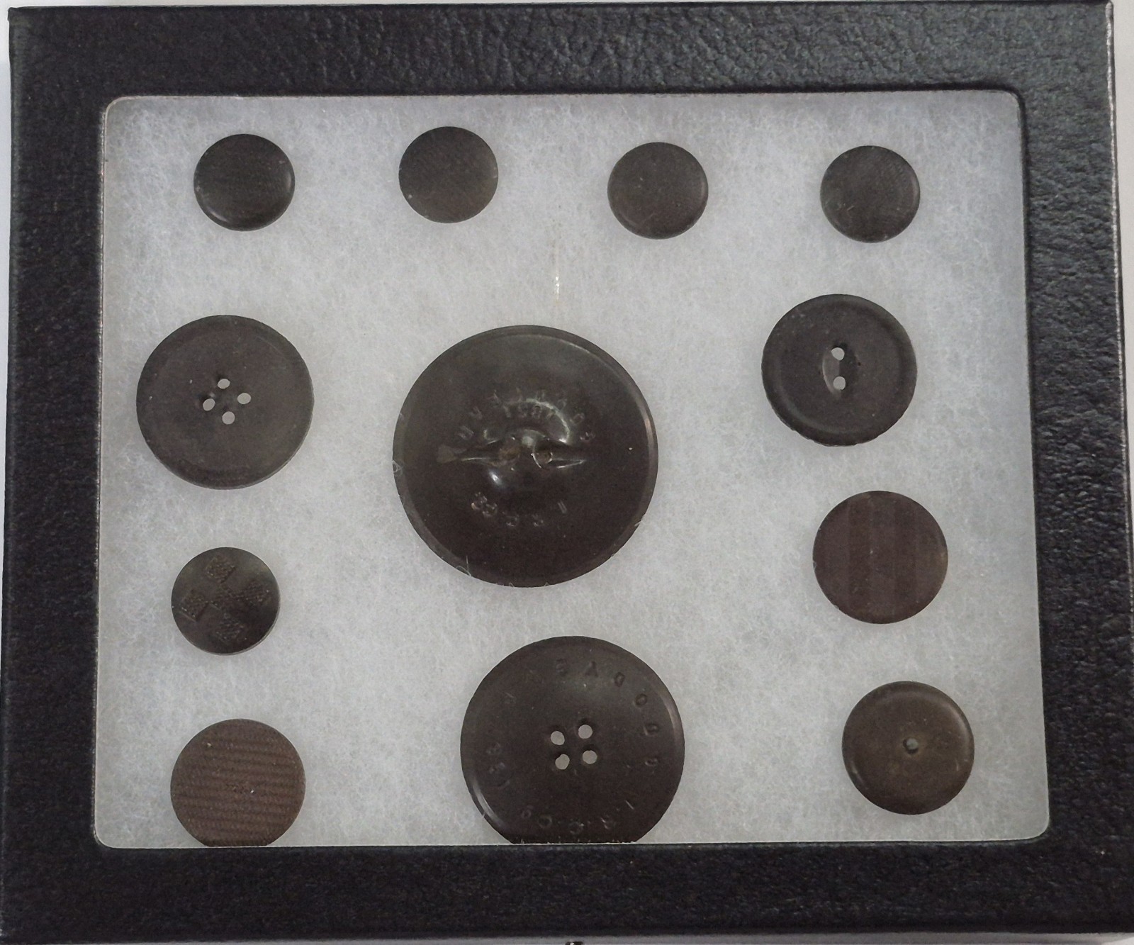 lot of 12 Antique Goodyear Pat 1851 Buttons Come In Case