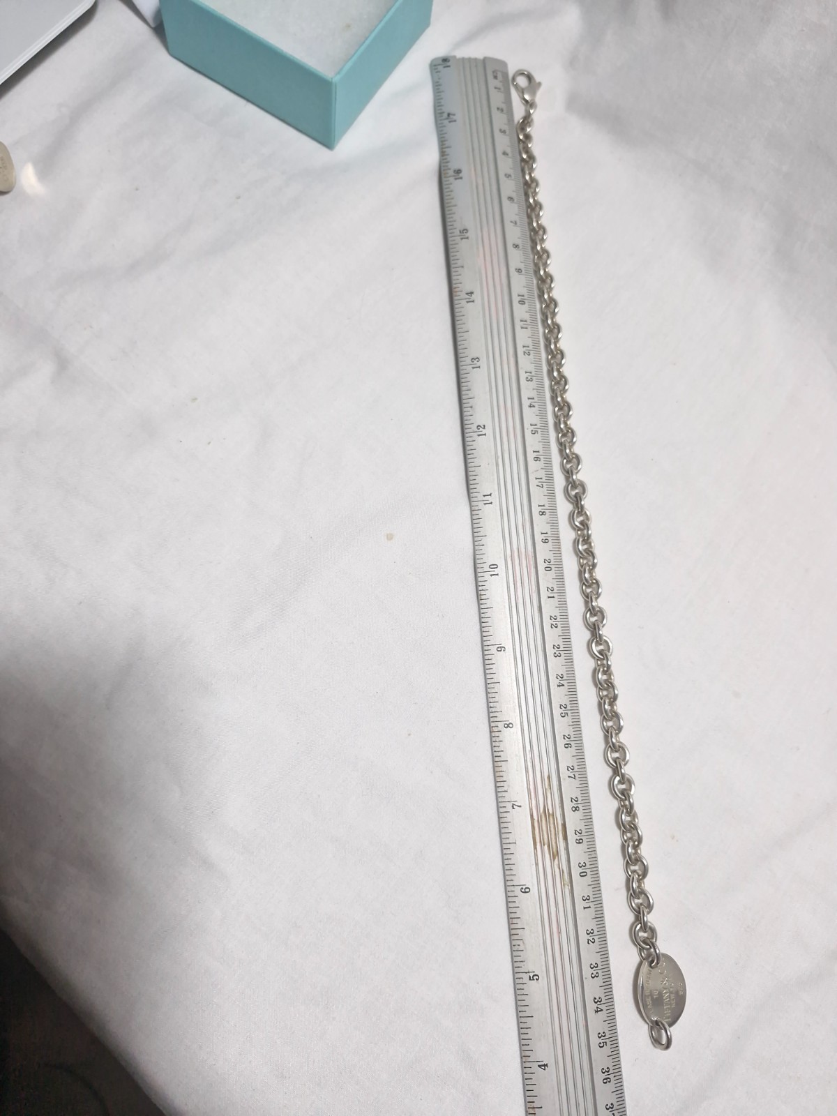 Authentic Return to Tiffany Sterling Silver 14inches Chain Necklace L35.5cm W50g