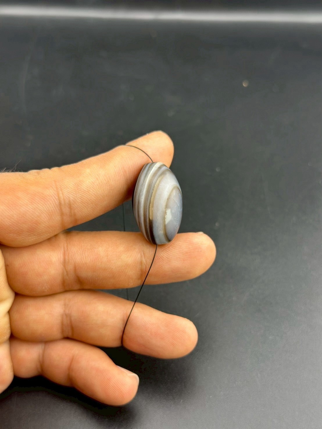 Ancient Natural Rare Tibetan Dzi Agate Unique Found Amulet Bead