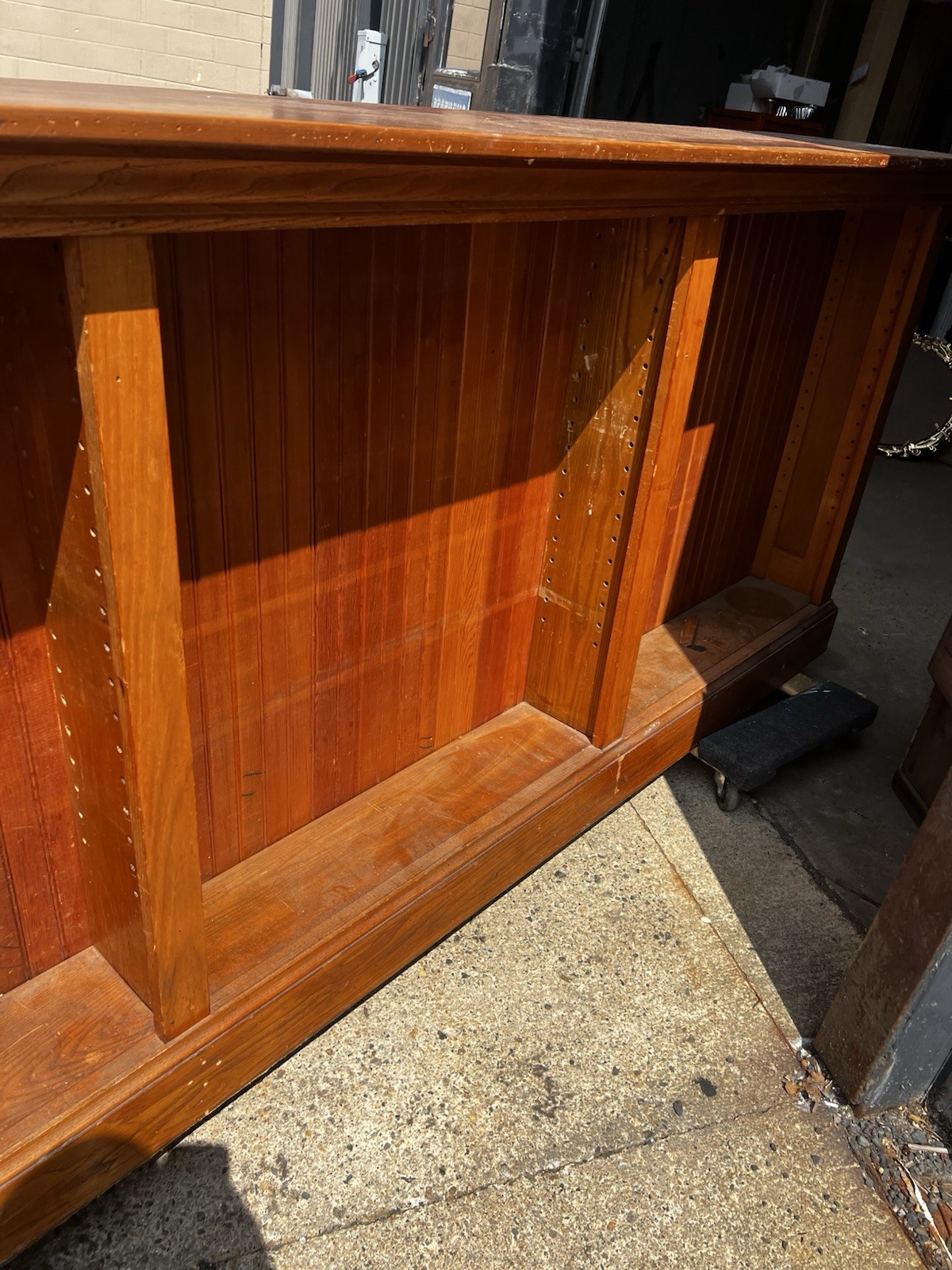 WOW 🤩 vintage book store double sided Bookcase Chestnut 107” L x 20.5” x 41.5”