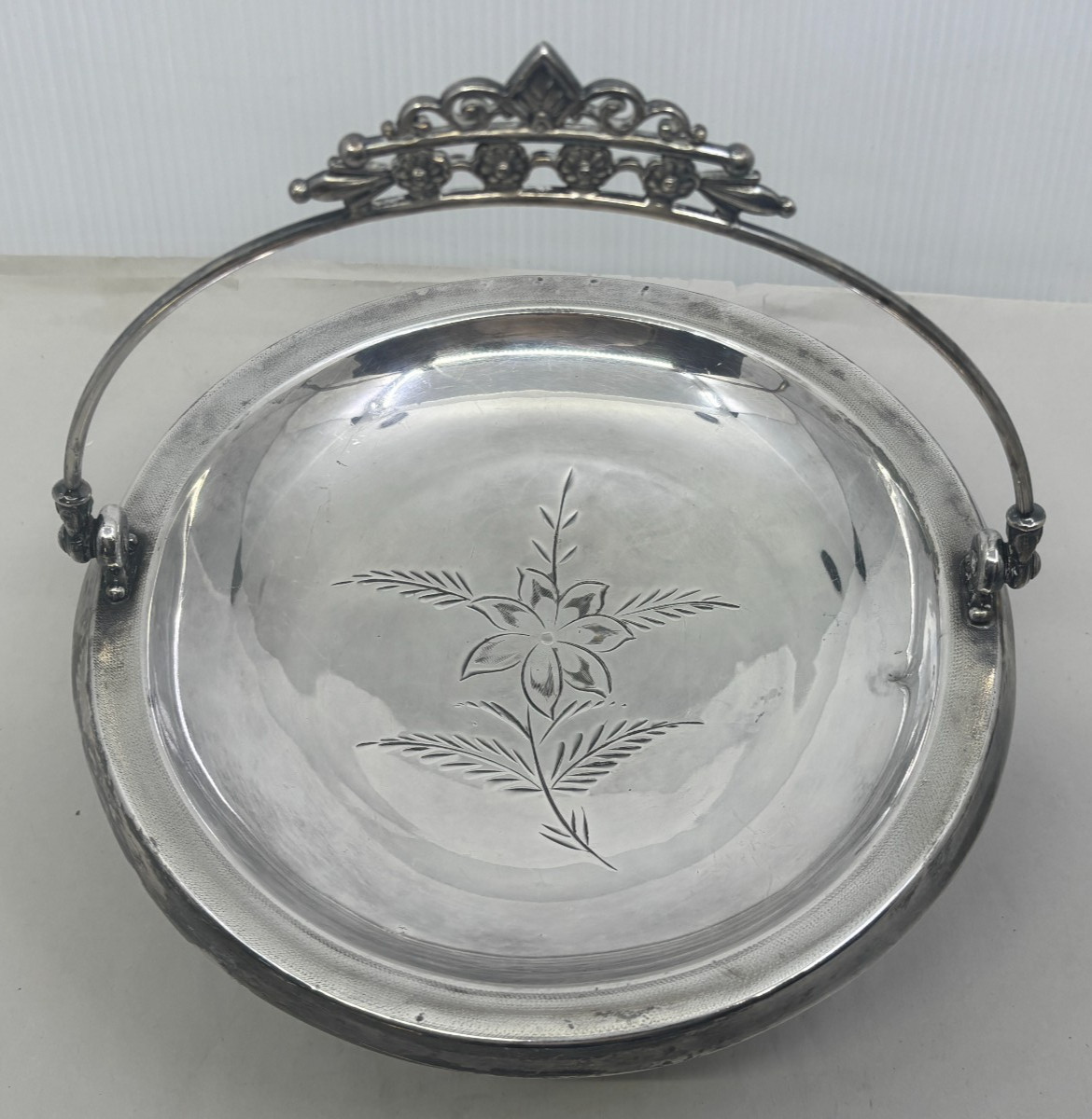 Silver Plated Footed Bridal Basket Westminster XXXX Heavy Silver Plate CMC B9