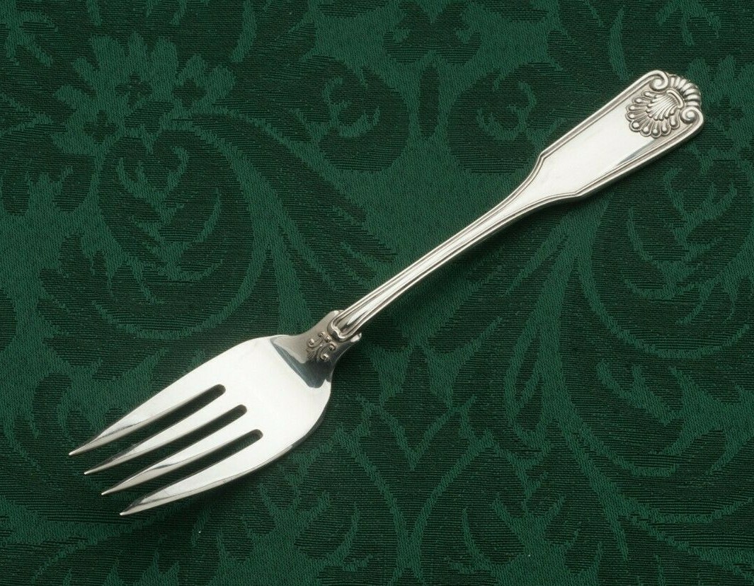 Fiddle Shell by Frank Smith Sterling Silver individual Salad Forks 6 5/8″