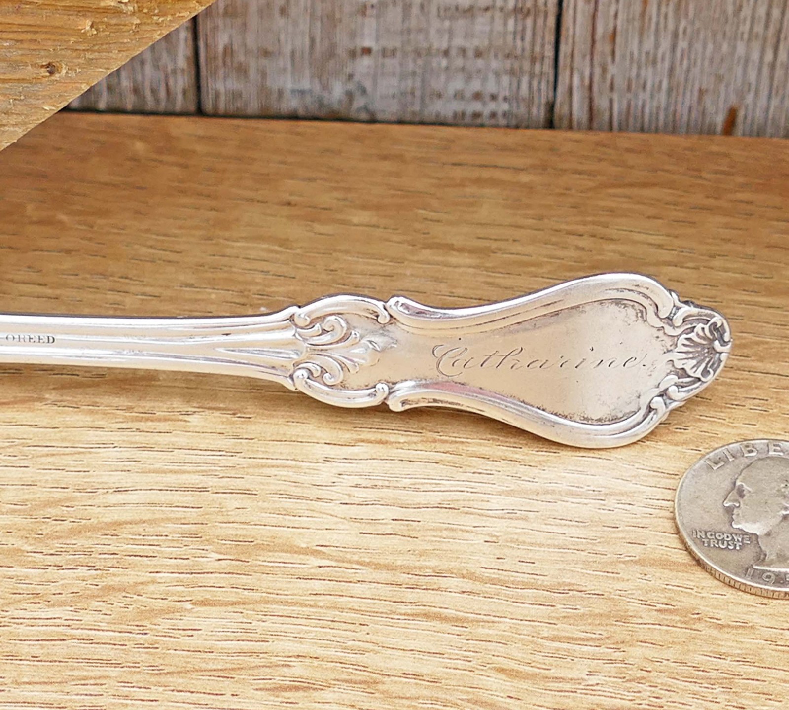 1847 American Coin Silver Dinner Fork Osman O Reed Philadelphia