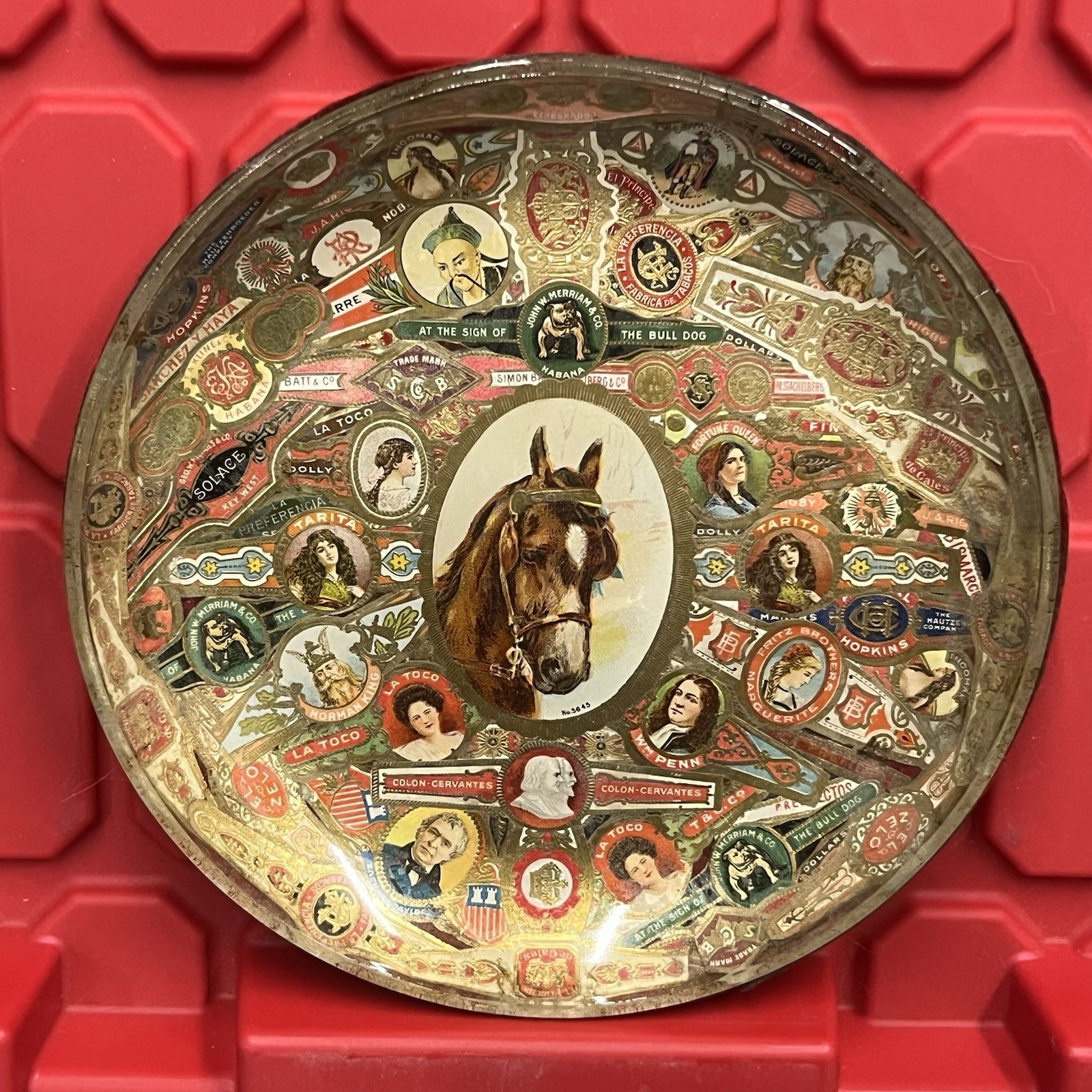 Colon Cervantes Art Plate No 5645 Racehorse 7.25” Plate Pre Owned Vintage Rare