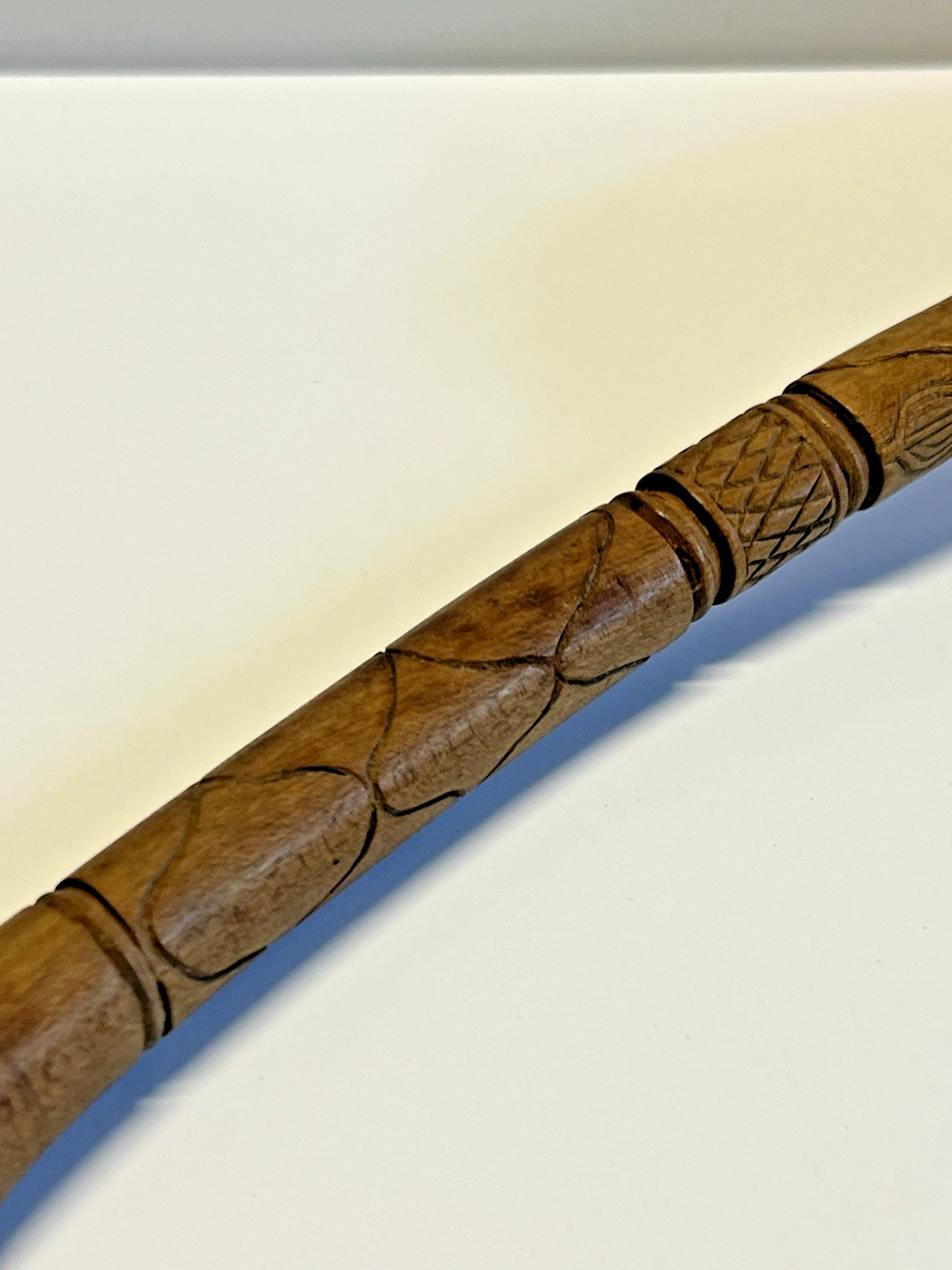 Native American Indian Highly Hand Carved Wooden Ladle; Late 19th Century