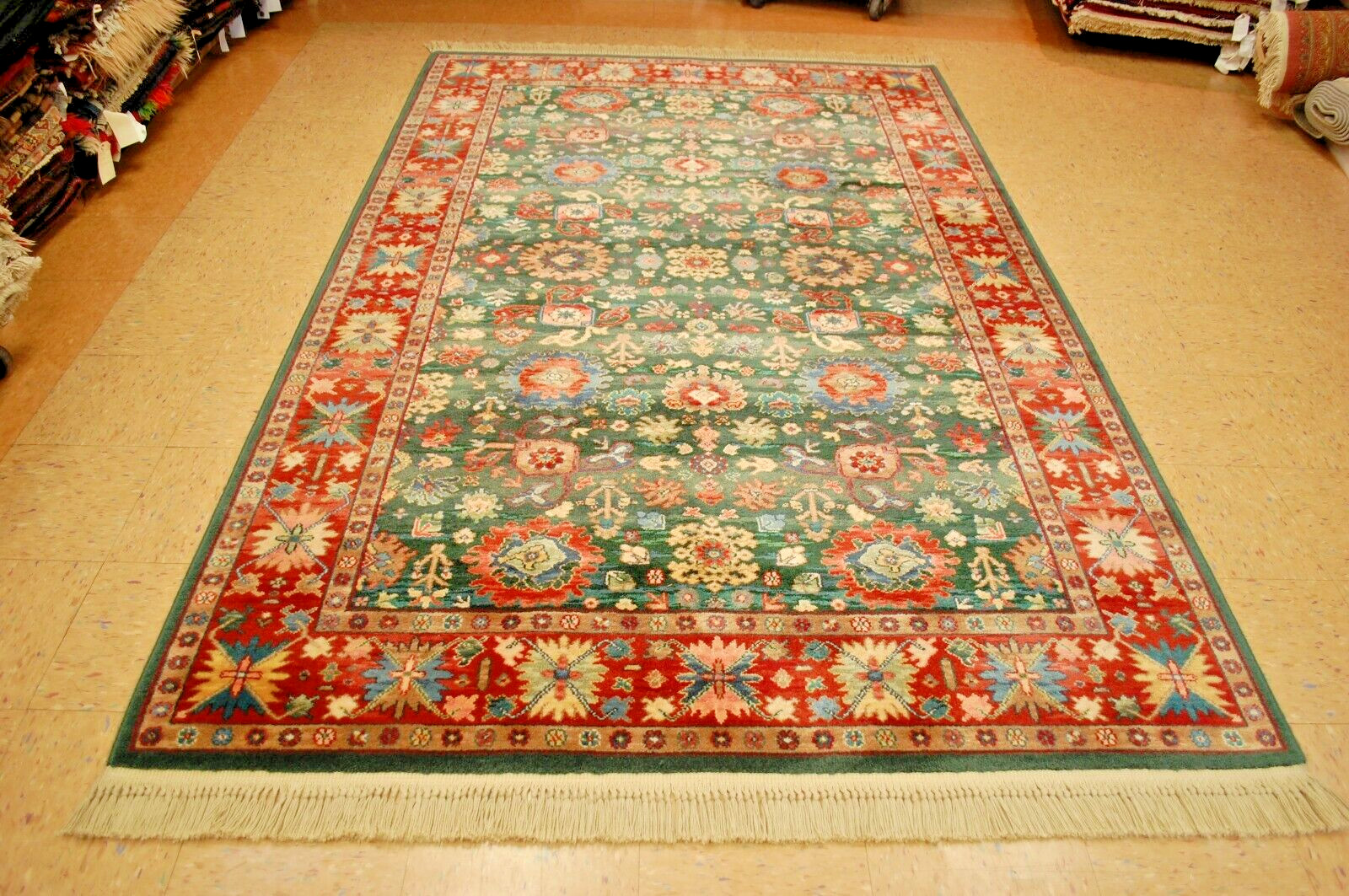 MINT AUTHENTIC AMERICAN KARASTAN KUBA DESIGN RUG 5.9 x 9 PATTERN #700/797 GREAT